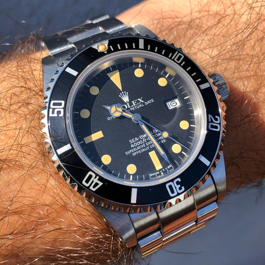1982 Rolex Sea-Dweller 16660 Mk 1 Matte Dial Stainless Steel Automatic Wristwatch - HASHTAGWATCHCO