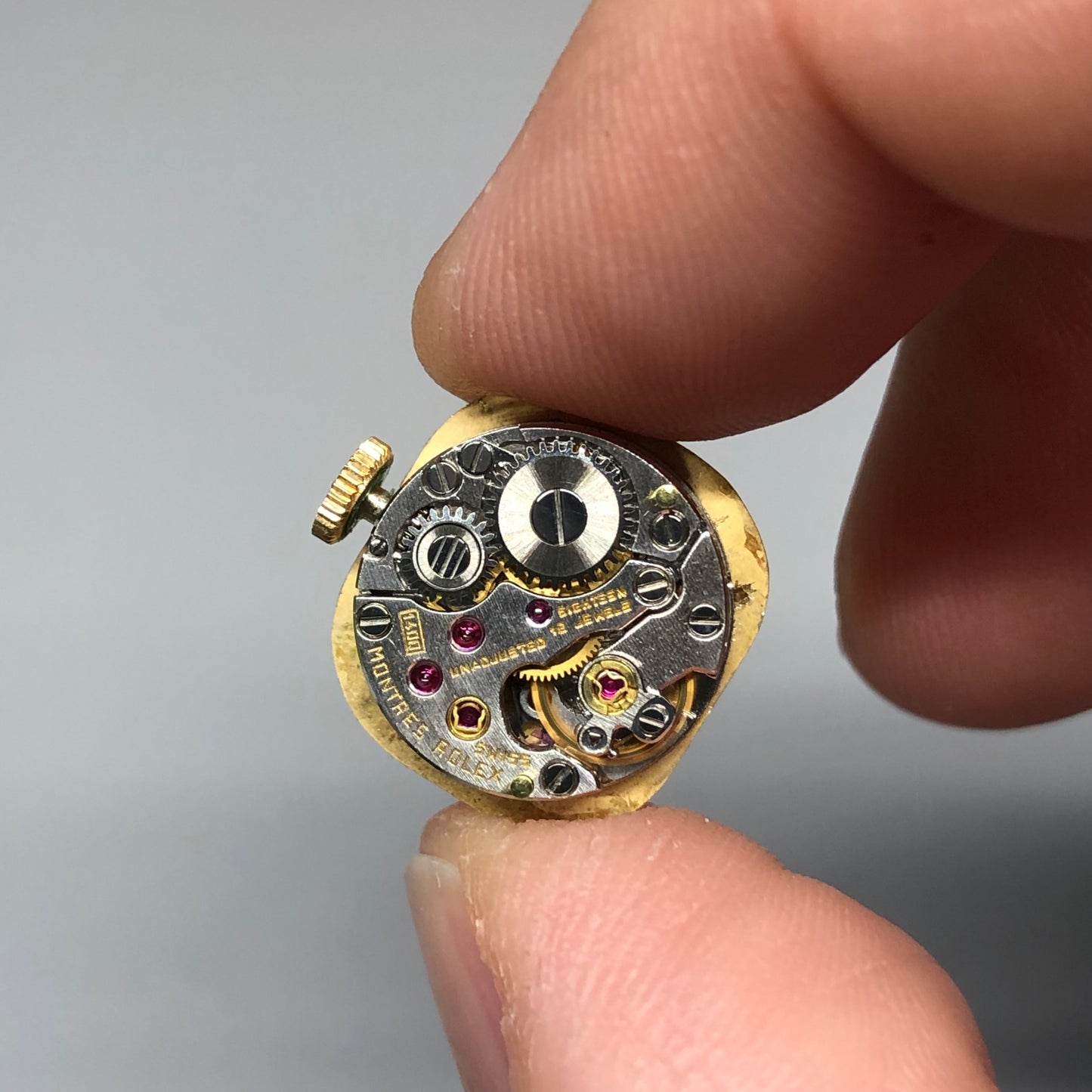 1950s Rolex Ladies Dress 8426 14K Yellow Gold Dress Cocktail Diamond Bezel Wristwatch - HASHTAGWATCHCO