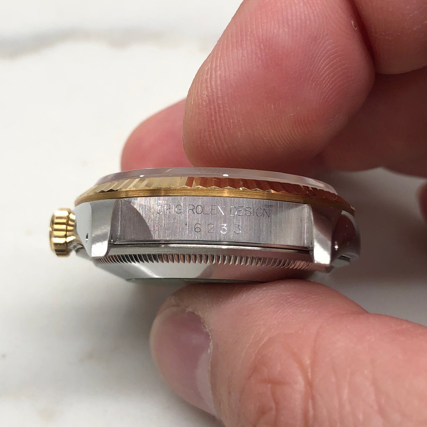 1993 Rolex Datejust 16233 Silver Tapestry Two Tone Jubilee Wristwatch with Box and Papers - HASHTAGWATCHCO