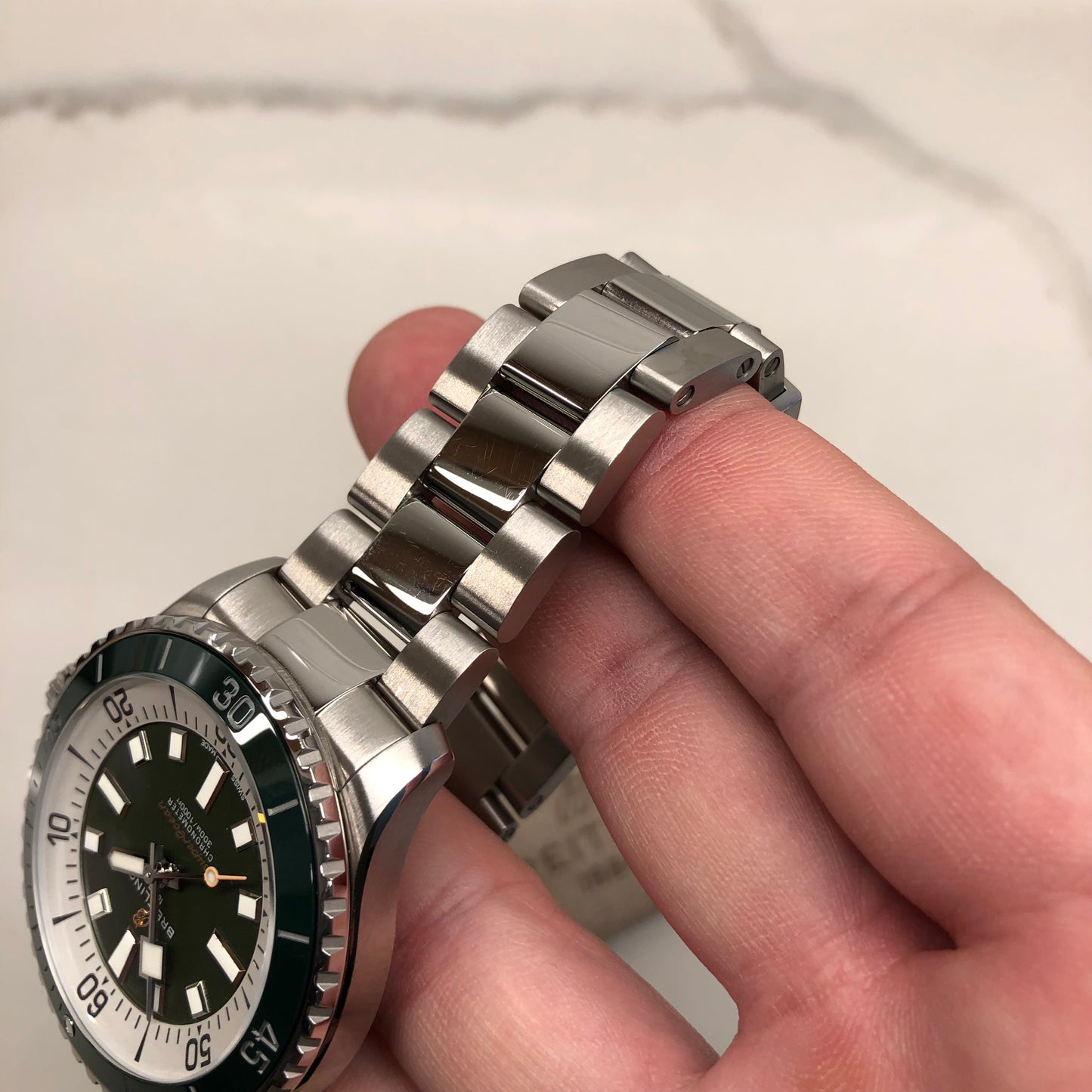 Breitling Superocean A17376 Green Stainless Steel 44mm Automatic Wristwatch with Box and Papers - HASHTAGWATCHCO