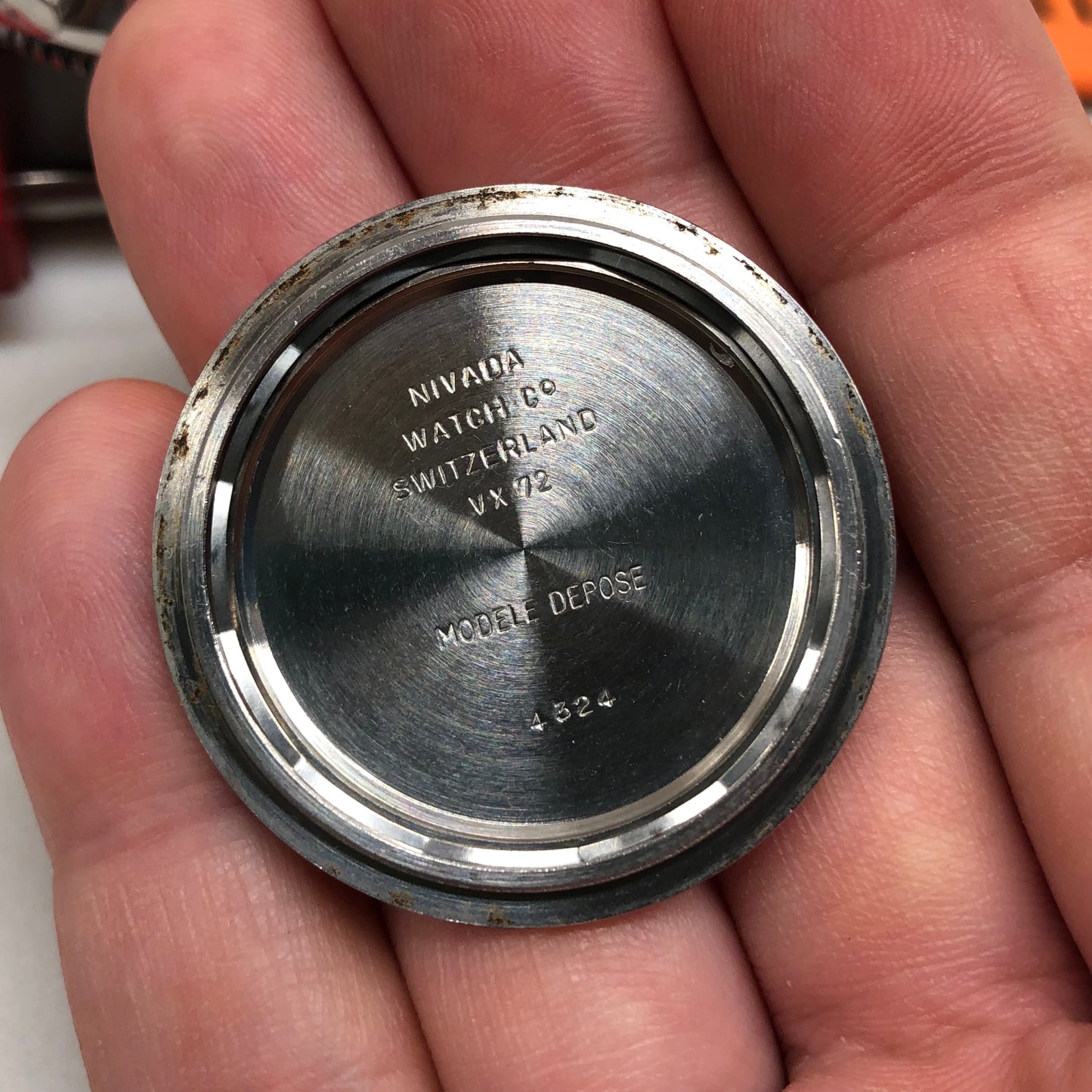 1960s Nivada Grenchen ChronoKing 4324 Valjoux 72 Steel Vintage Chronograph Wristwatch - HASHTAGWATCHCO