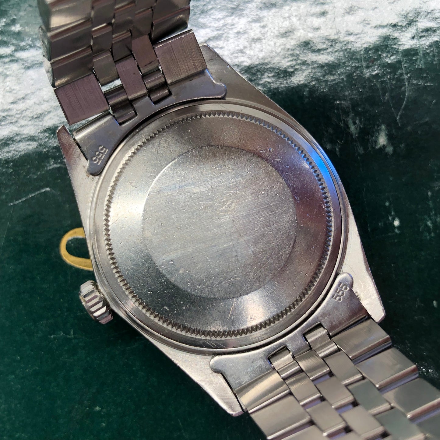 1982 Rolex Datejust 16030 Steel Tote Dial Engine Turned Automatic Wristwatch - HASHTAGWATCHCO