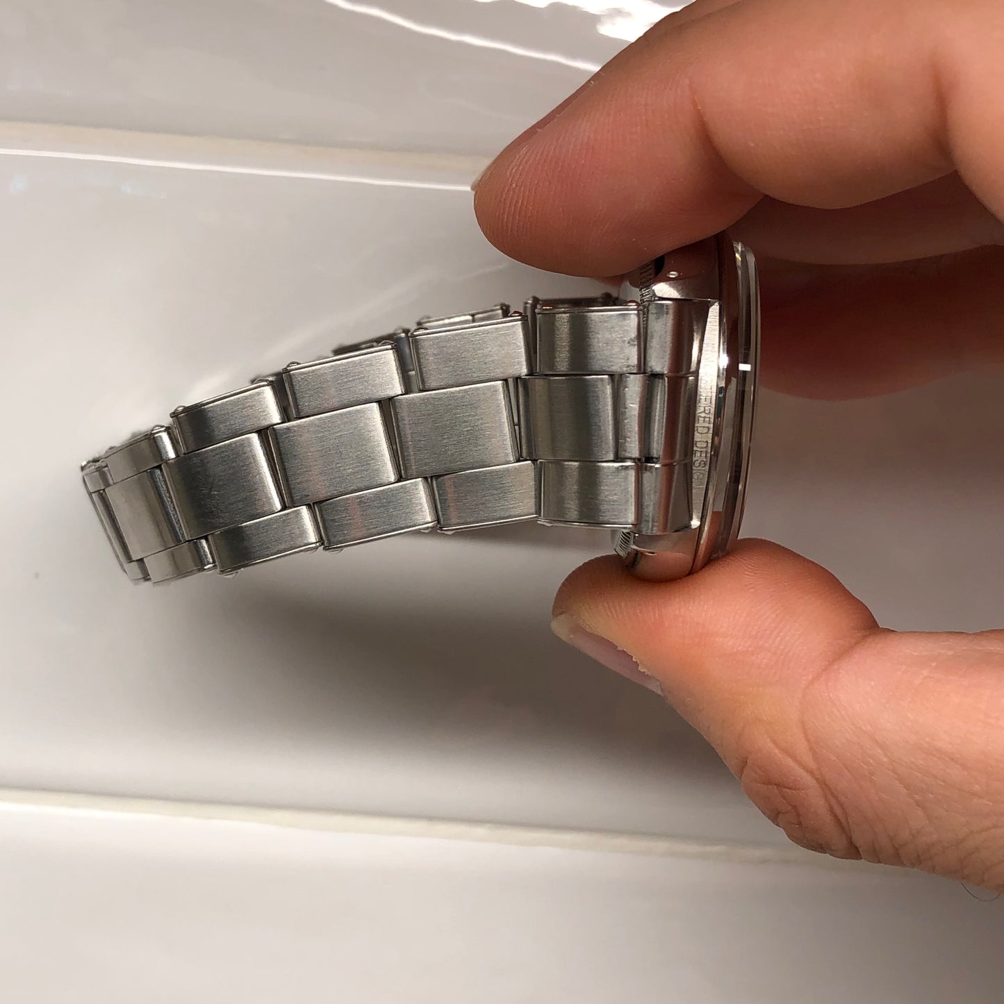 1968 Rolex Air King Precision 5500 Steel Silver Dial Automatic Wristwatch with Rolex Service Papers - HASHTAGWATCHCO