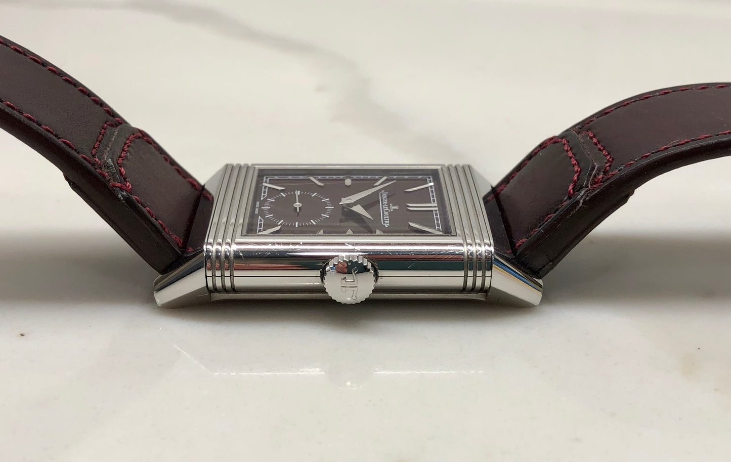 2019 Jaeger LeCoultre Reverso Tribute Q397846J Burgundy Steel Boutique Exclusive with Box and Papers