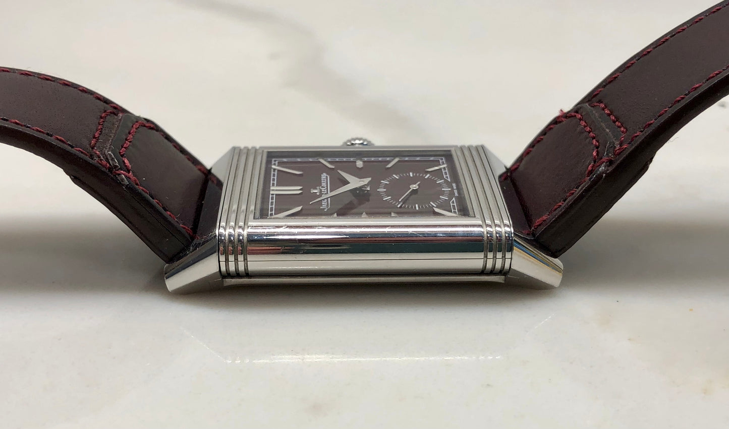2019 Jaeger LeCoultre Reverso Tribute Q397846J Burgundy Steel Boutique Exclusive with Box and Papers