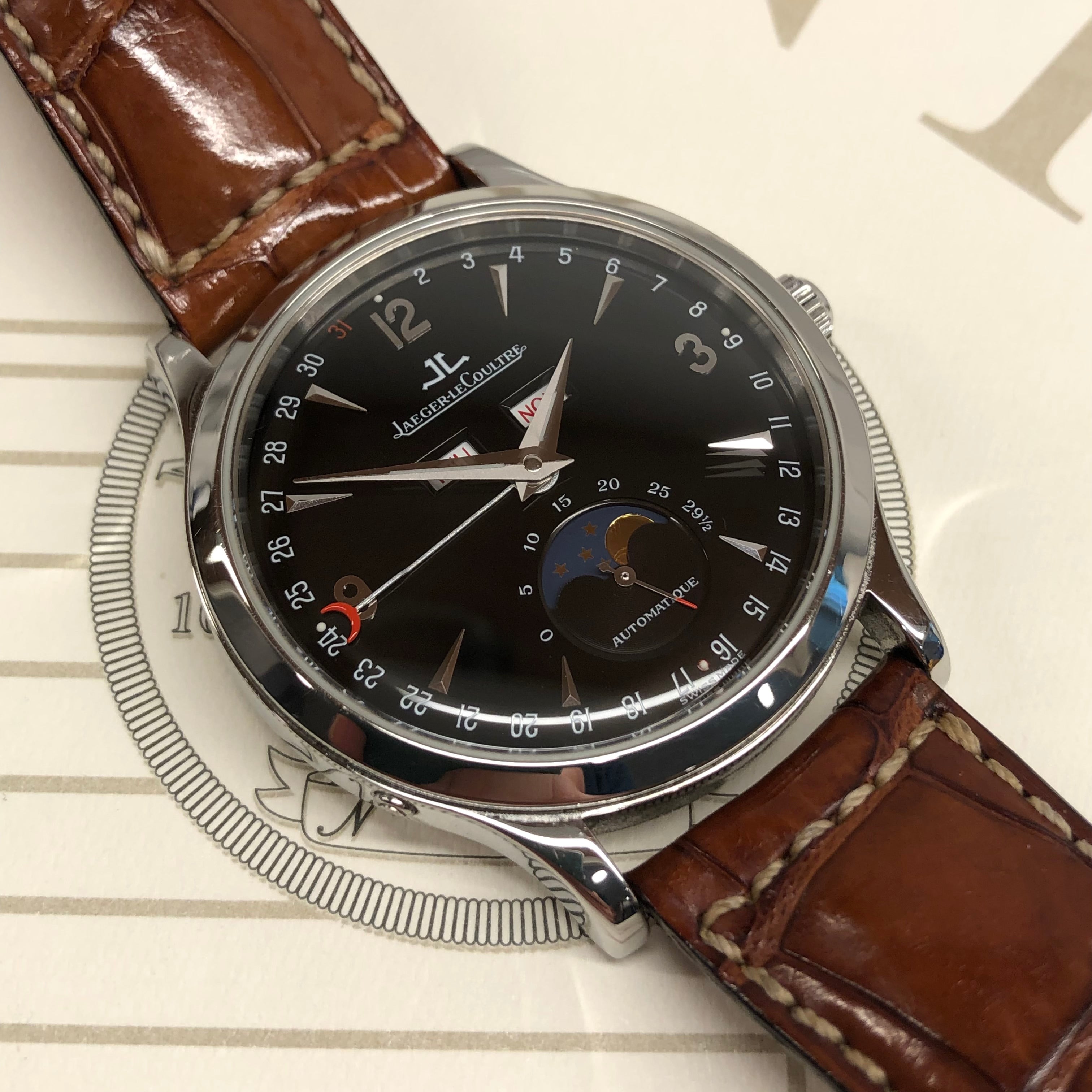 Jaeger LeCoultre Master Moon 140.8.98.S Stainless Steel