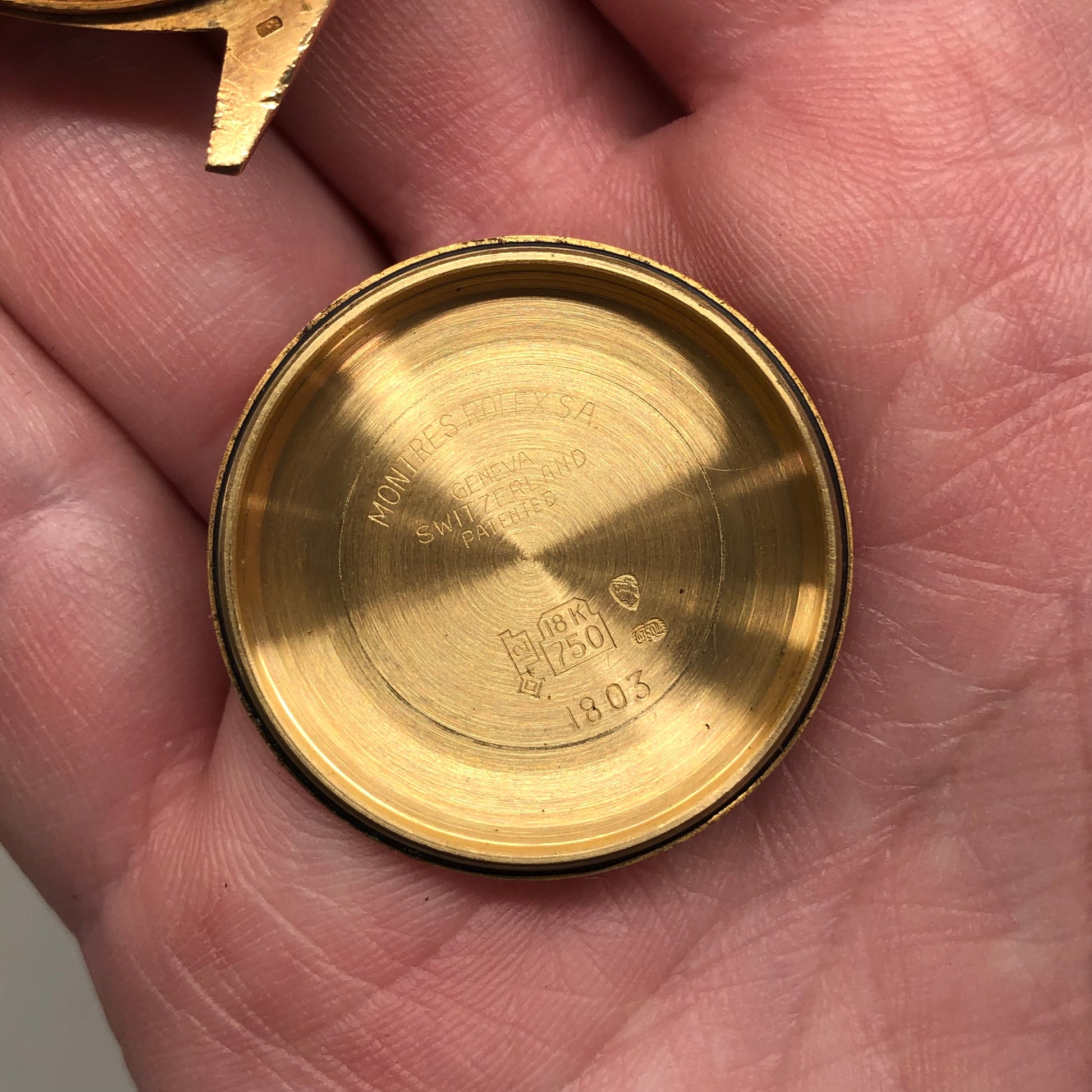 1976 Rolex President 1803 Day Date Yellow Gold Matte Black Automatic Wristwatch - HASHTAGWATCHCO