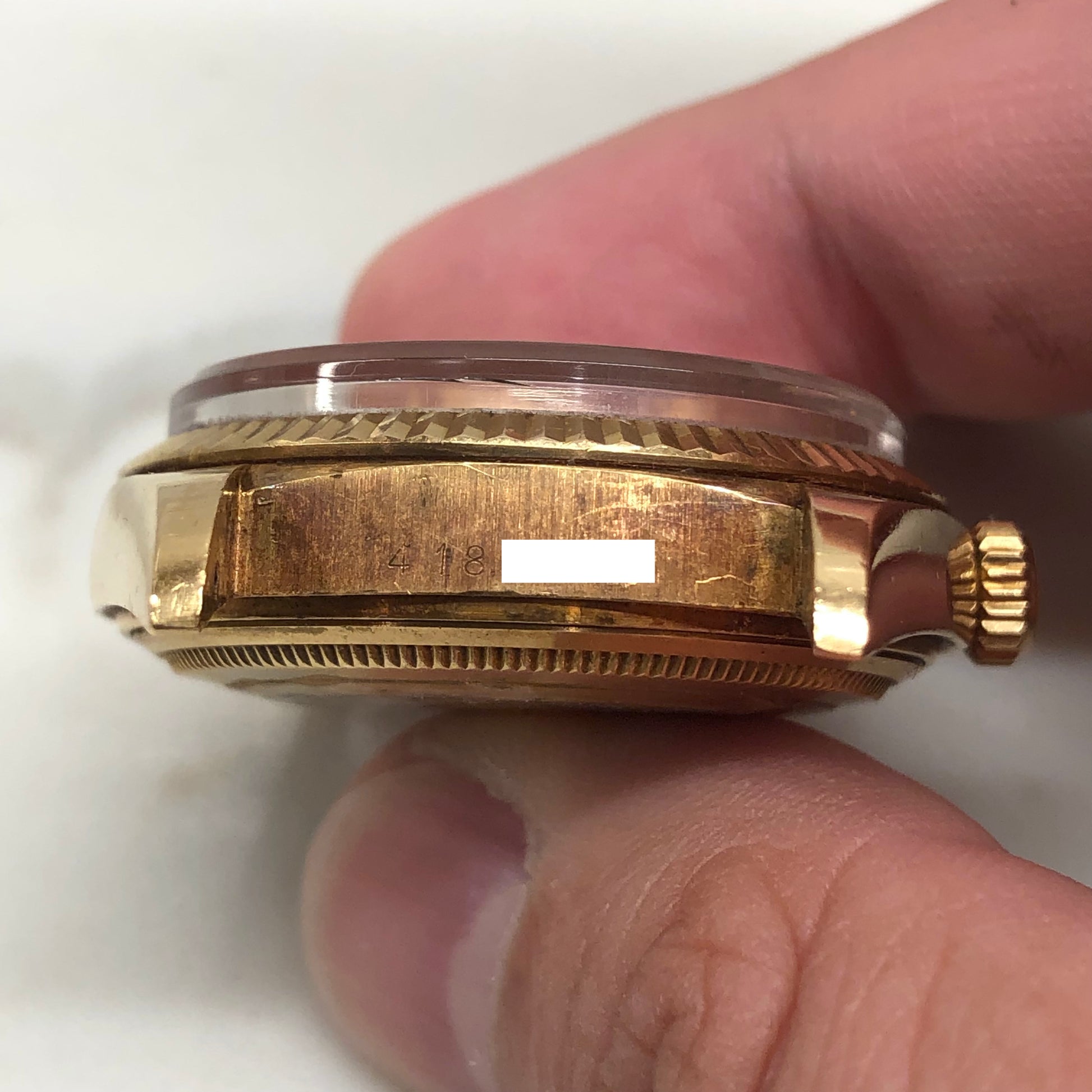 1976 Rolex President 1803 Day Date Yellow Gold Matte Black Automatic Wristwatch - HASHTAGWATCHCO