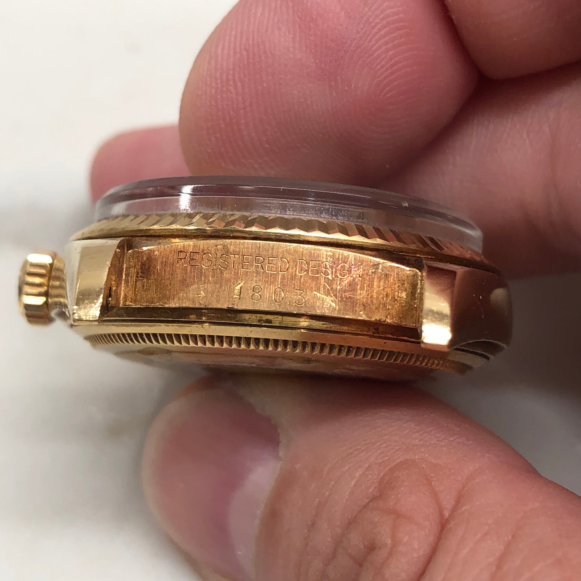 1976 Rolex President 1803 Day Date Yellow Gold Matte Black Automatic Wristwatch - HASHTAGWATCHCO