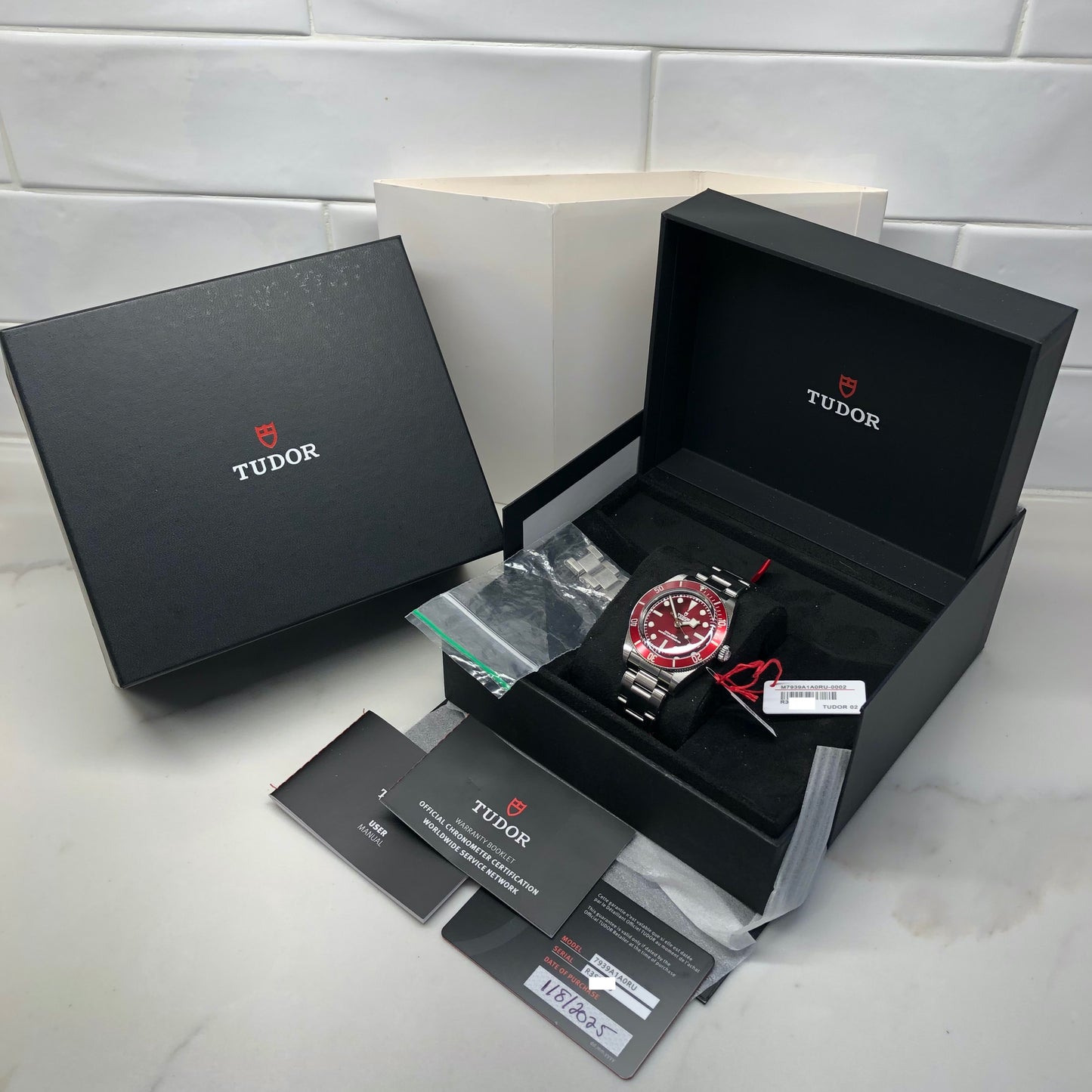 2025 Tudor Black Bay 58 7939A1A0RU Steel Burgundy Automatic 39mm Wristwatch with Box and Papers - HASHTAGWATCHCO