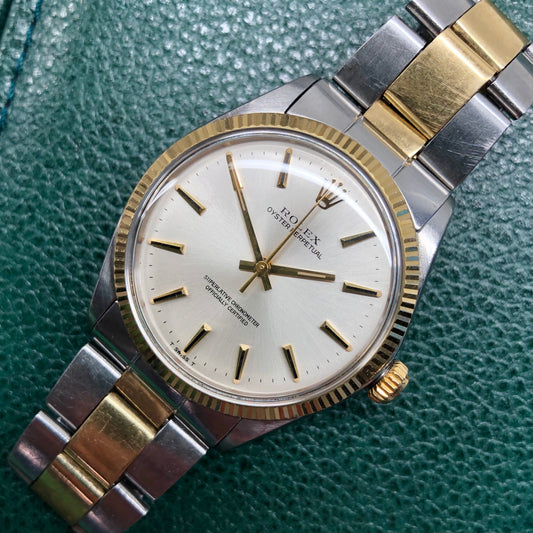 1970 Rolex Oyster Perpetual 1005 Two Tone Automatic Wristwatch - Hashtag Watch Company
