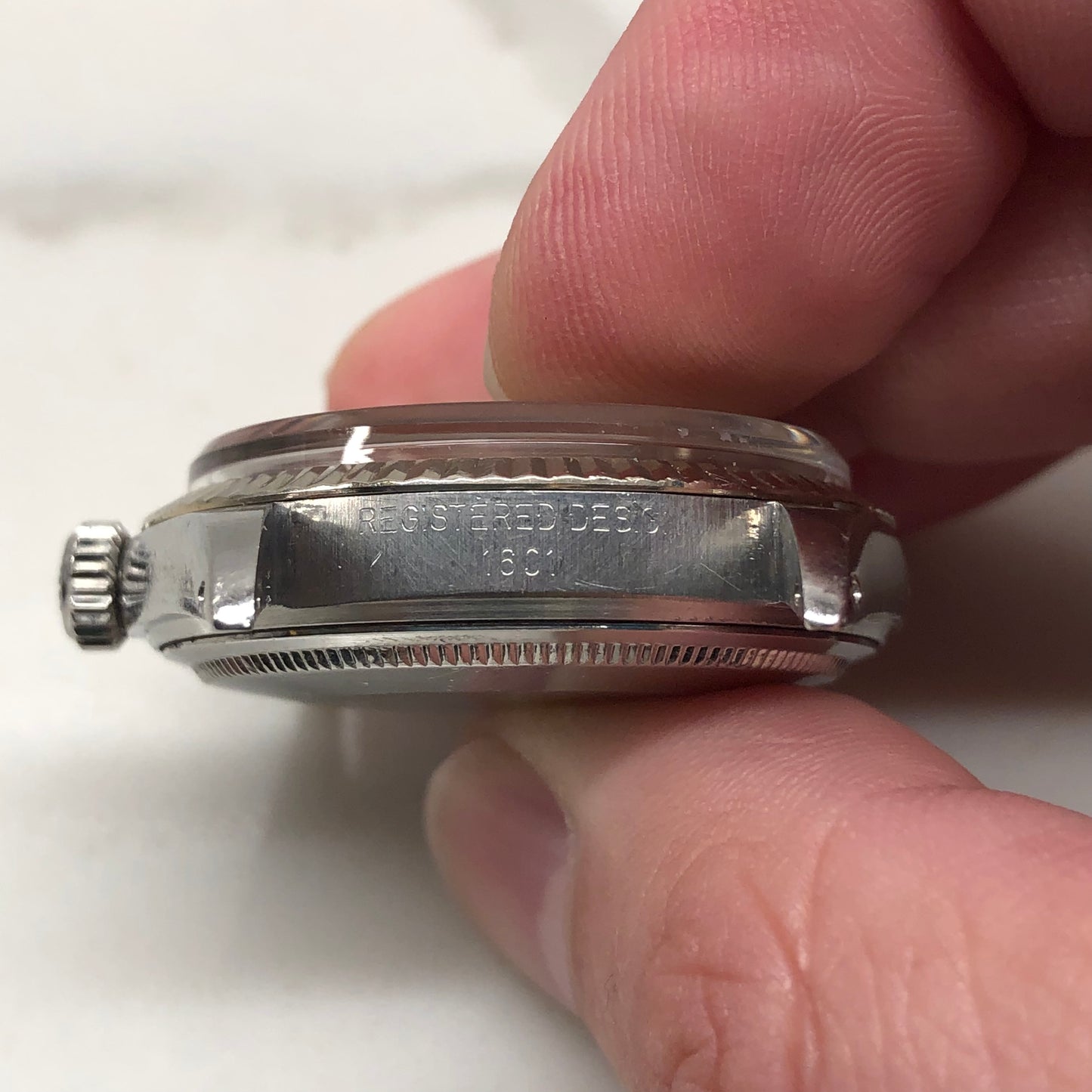 1970 Rolex Datejust 1601 Black Confetti Dial Jubilee Fluted Bezel Wristwatch - HASHTAGWATCHCO