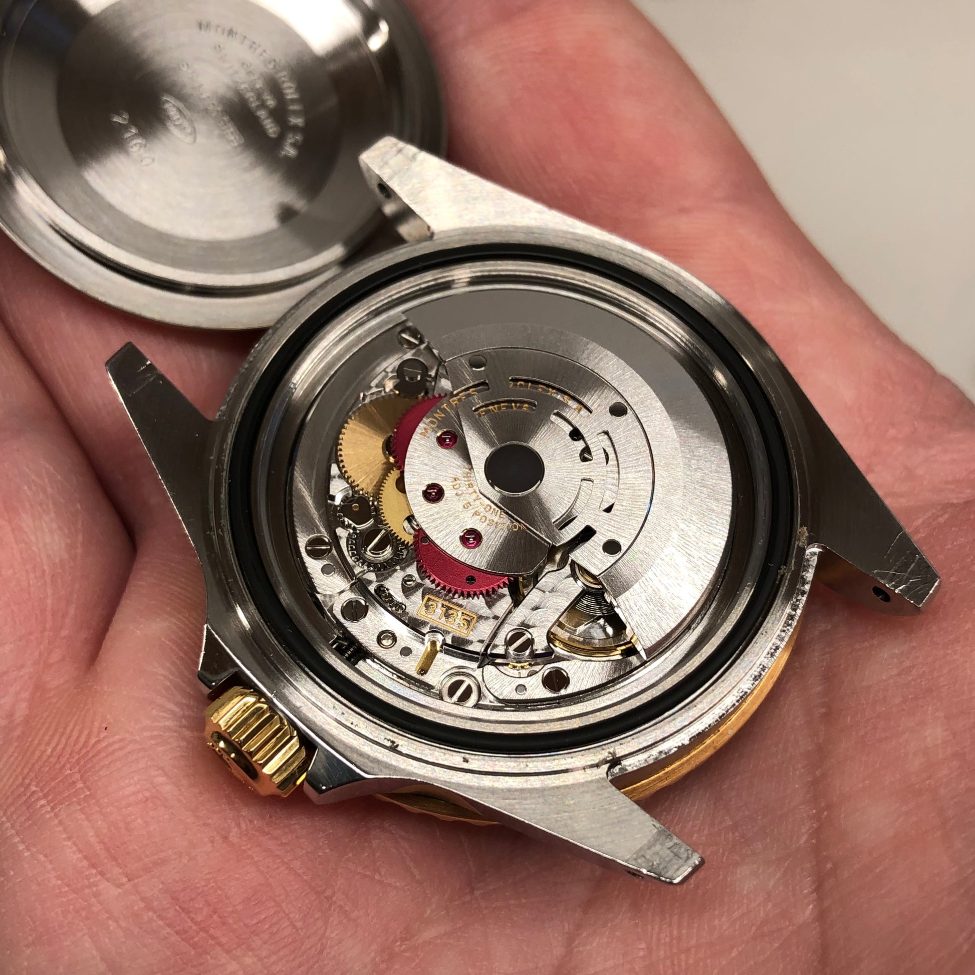 2001 Rolex Submariner 16613 Blue Two Tone Oyster Steel 18K Gold Wristwatch - HASHTAGWATCHCO