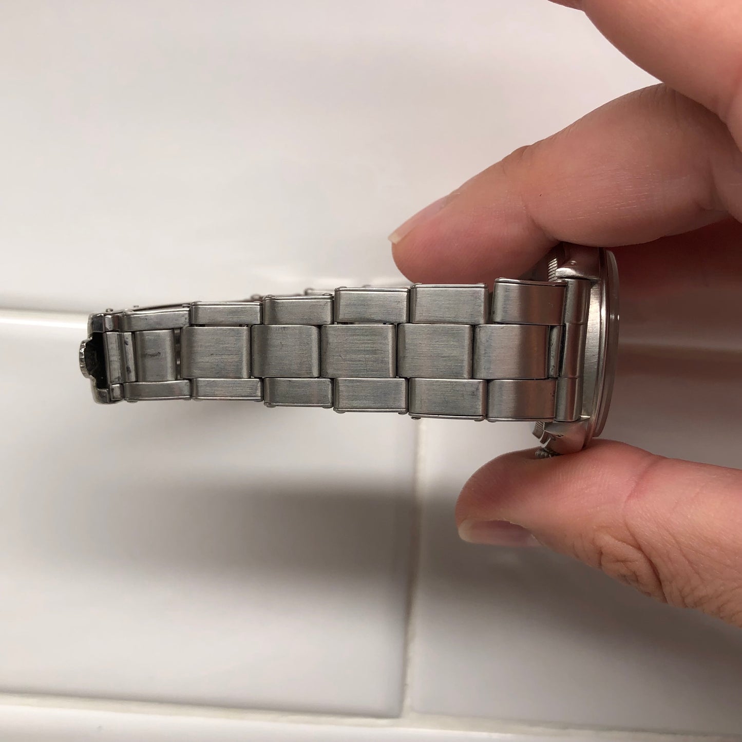 1953 Rolex Oysterdate Precision 6094 White Dial Red Date Stainless Steel Manual Wristwatch - HASHTAGWATCHCO