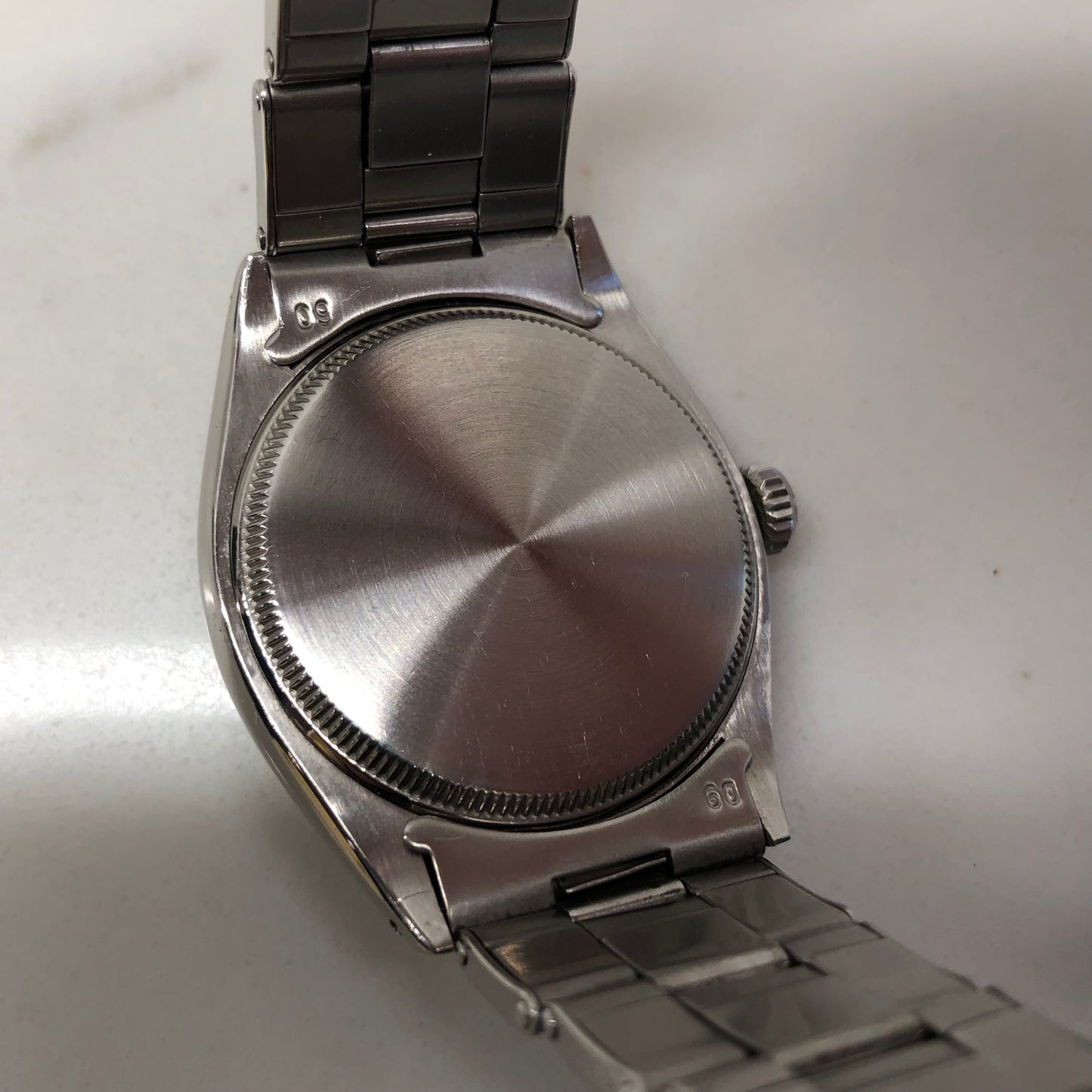 1953 Rolex Oysterdate Precision 6094 White Dial Red Date Stainless Steel Manual Wristwatch - HASHTAGWATCHCO