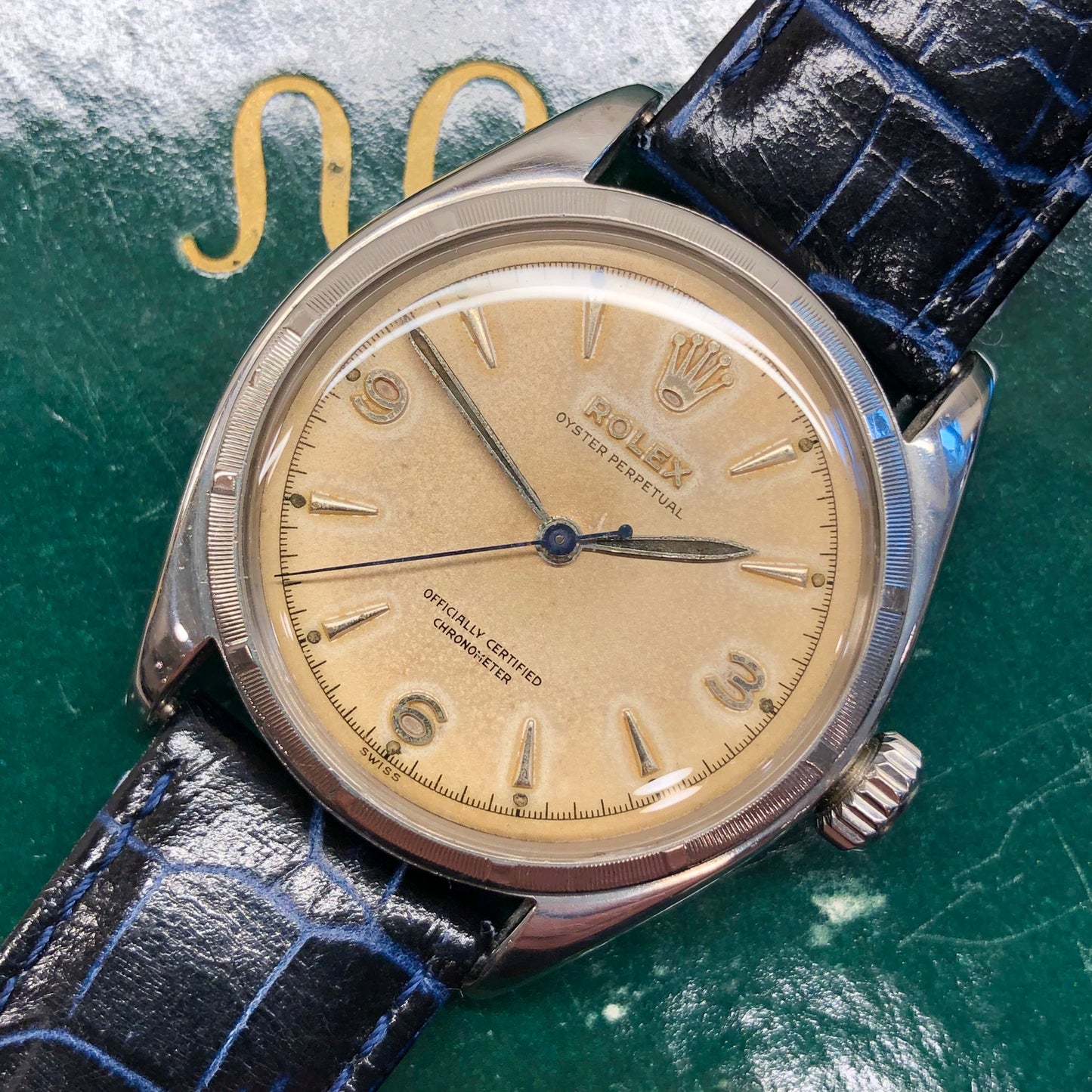 1953 Rolex Oyster Perpetual 6085/9 "Explorer Dial" Stainless Steel Automatic Wristwatch - HASHTAGWATCHCO