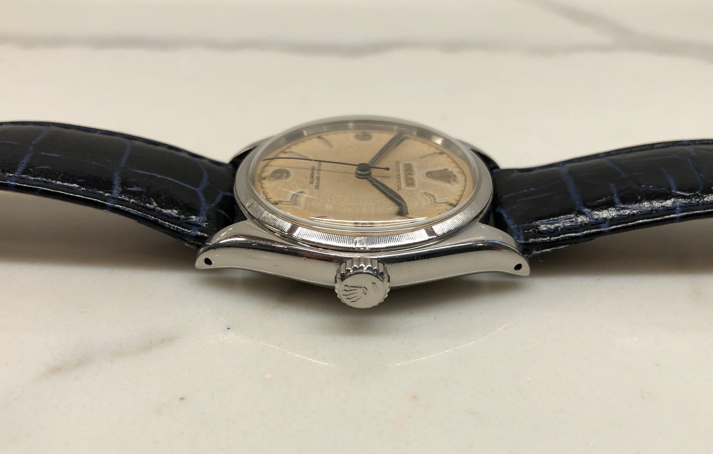 1953 Rolex Oyster Perpetual 6085/9 "Explorer Dial" Stainless Steel Automatic Wristwatch - HASHTAGWATCHCO