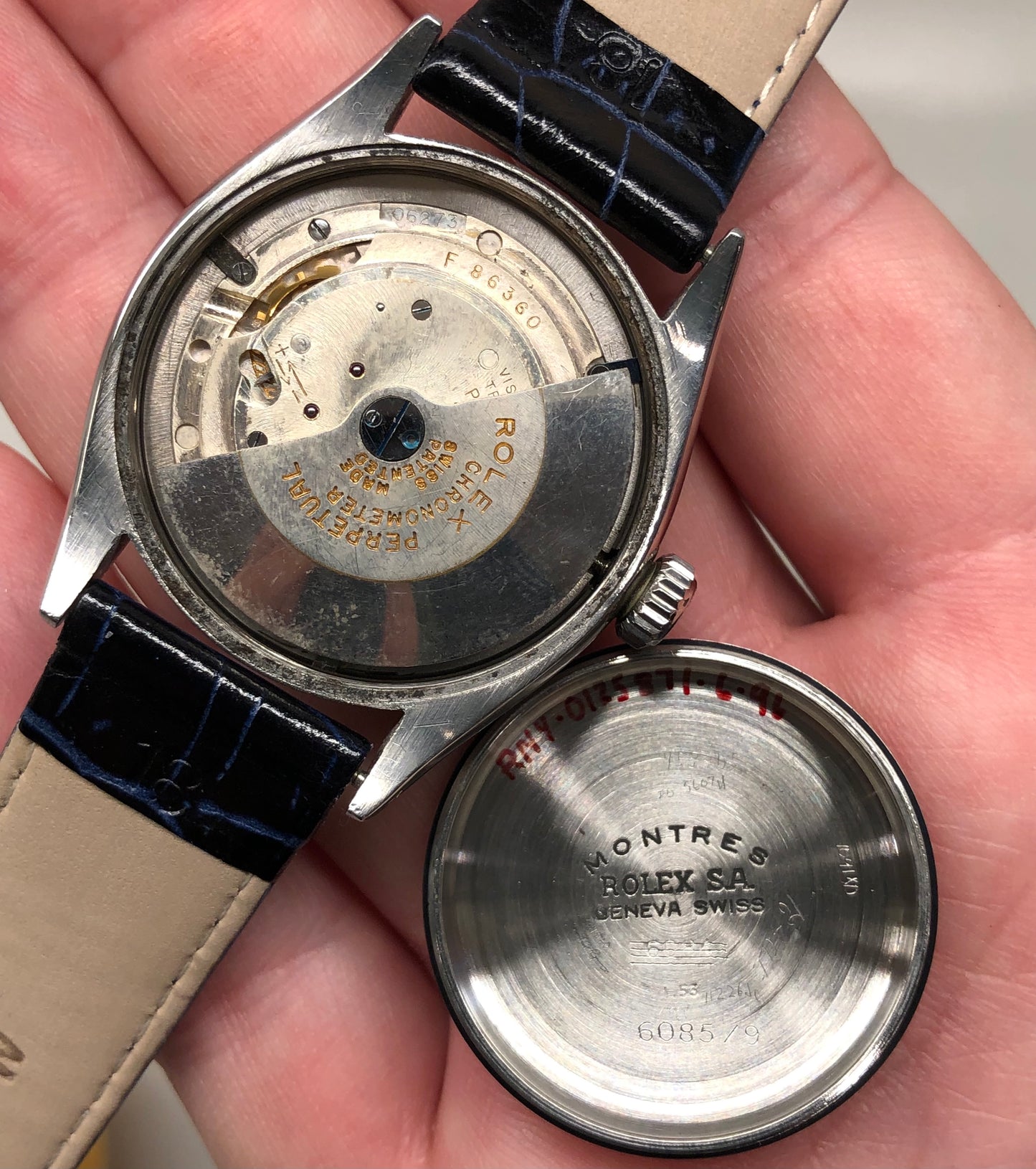 1953 Rolex Oyster Perpetual 6085/9 "Explorer Dial" Stainless Steel Automatic Wristwatch - HASHTAGWATCHCO