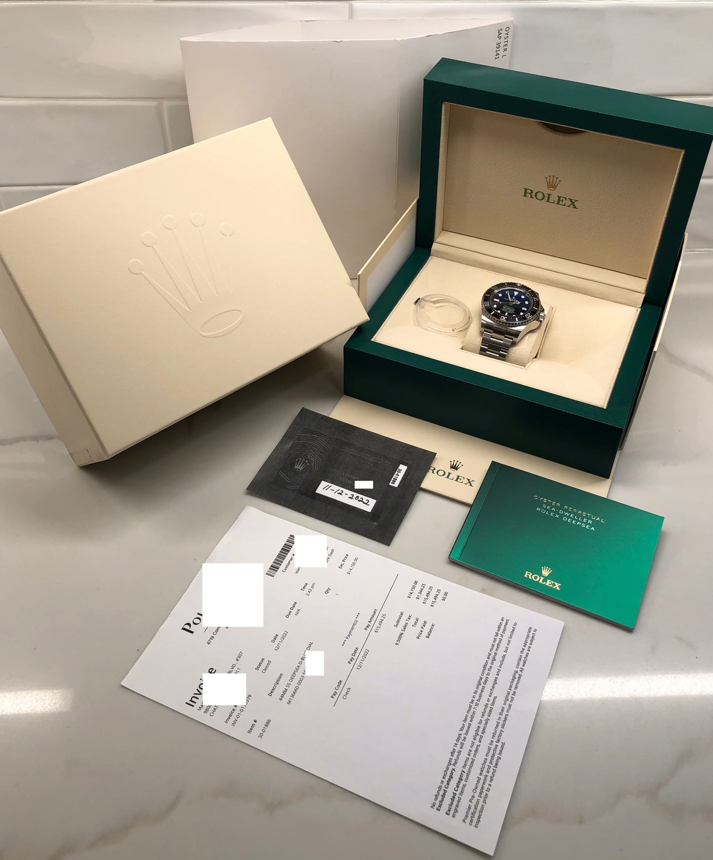 2022 Rolex SEA DWELLER DEEPSEA 136660 James Cameron Ceramic Mens 44mm Automatic Wristwatch with Box and Papers* - HASHTAGWATCHCO