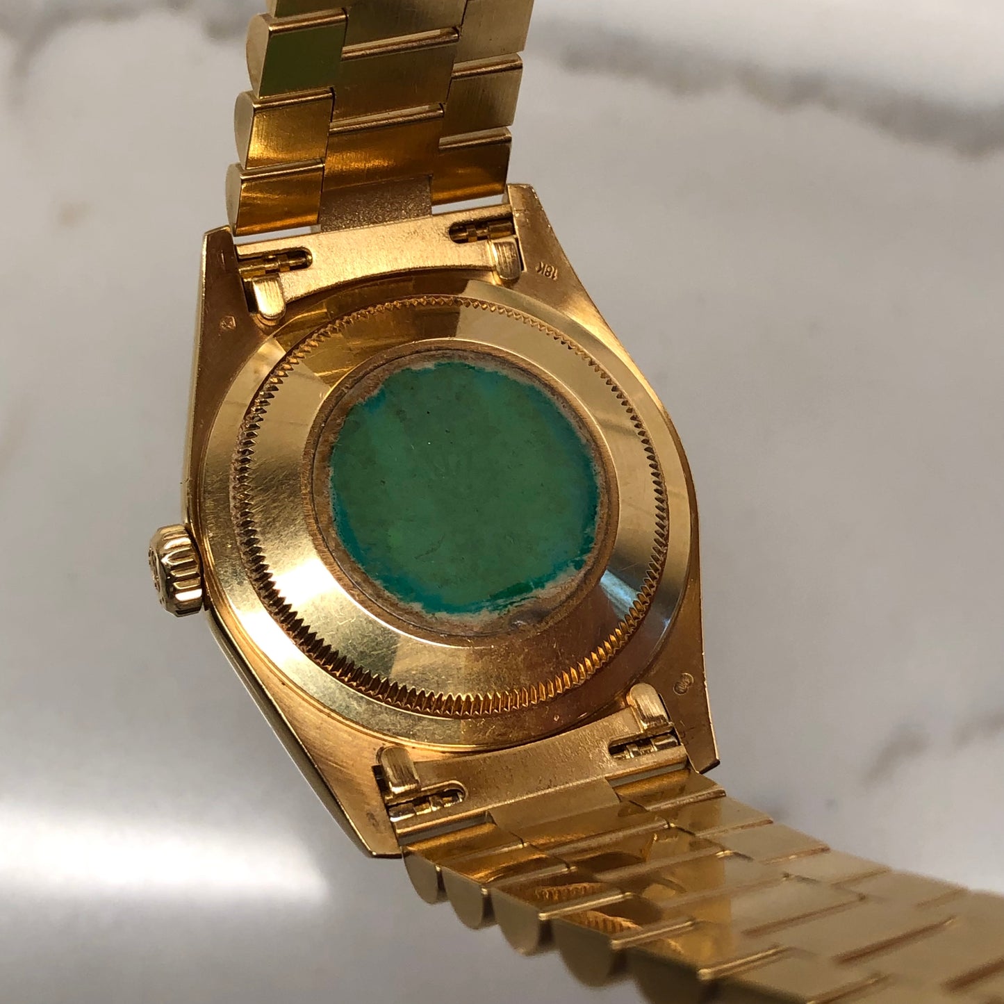 1999 Rolex President 18238 Day Date 18K Yellow Gold White Roman Automatic Wristwatch