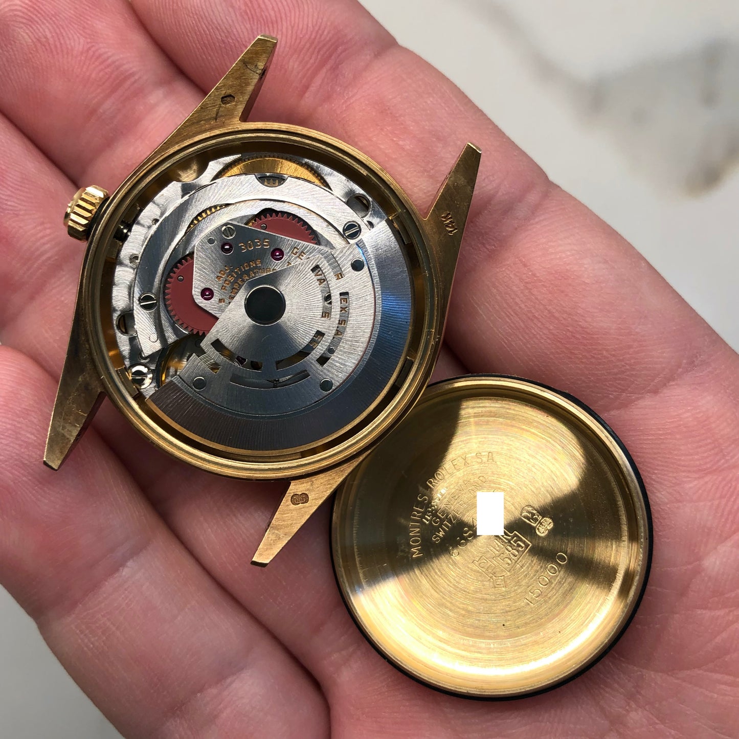 1981 Rolex Date 15007 14K Yellow Gold Chevrolet Jubilee Automatic Wristwatch - HASHTAGWATCHCO