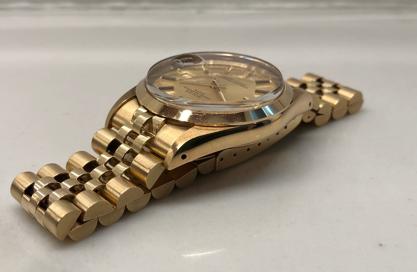 1981 Rolex Date 15007 14K Yellow Gold Chevrolet Jubilee Automatic Wristwatch - HASHTAGWATCHCO