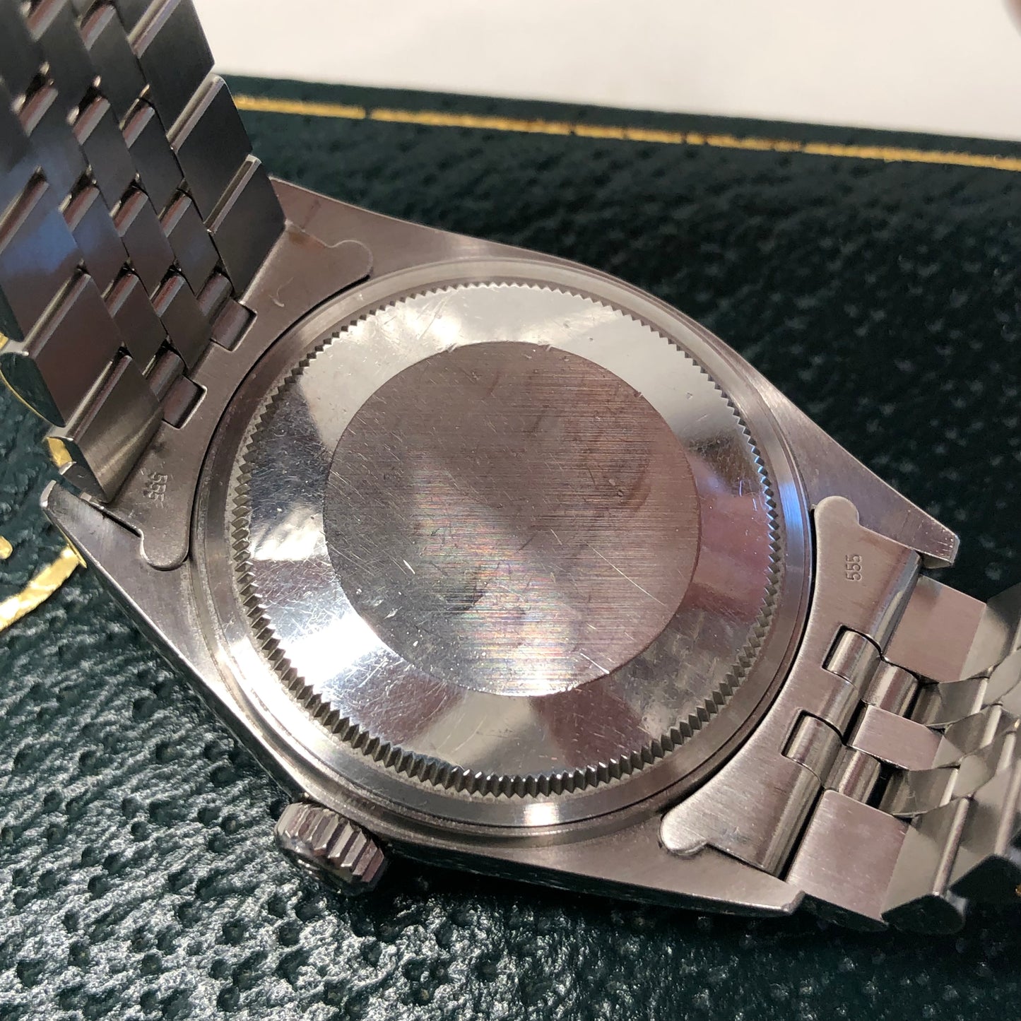 1986 Rolex Datejust 16030 Red Khanjar Sultan of Oman Blue Dial Automatic Wristwatch with Original Box - HASHTAGWATCHCO