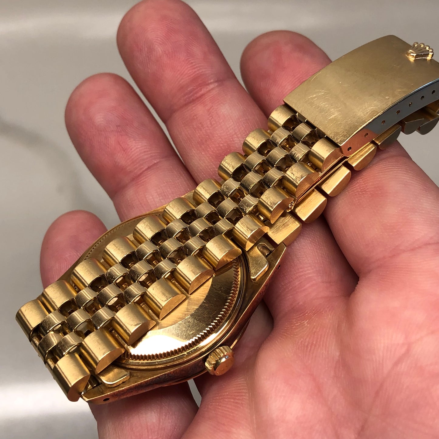 1981 Rolex Date 15007 14K Yellow Gold Chevrolet Jubilee Automatic Wristwatch - HASHTAGWATCHCO