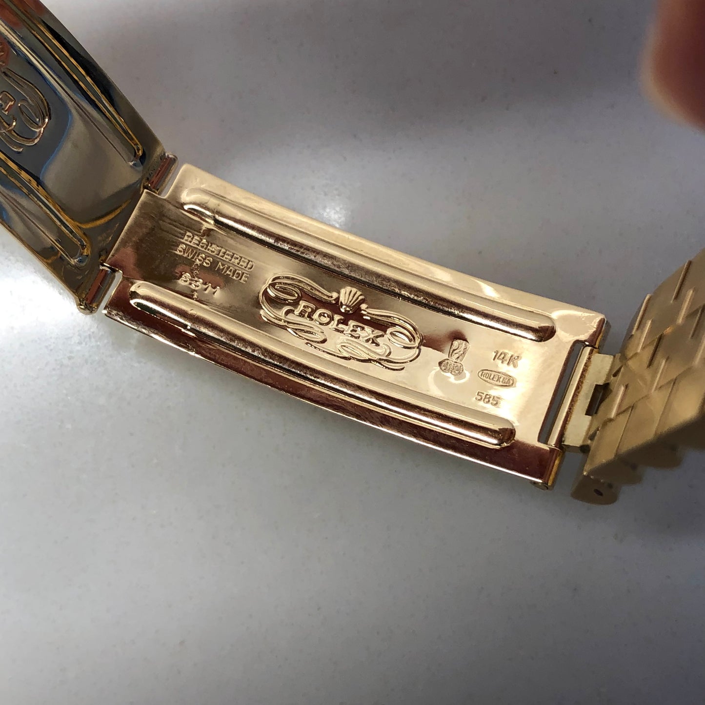 1981 Rolex Date 15007 14K Yellow Gold Chevrolet Jubilee Automatic Wristwatch - HASHTAGWATCHCO