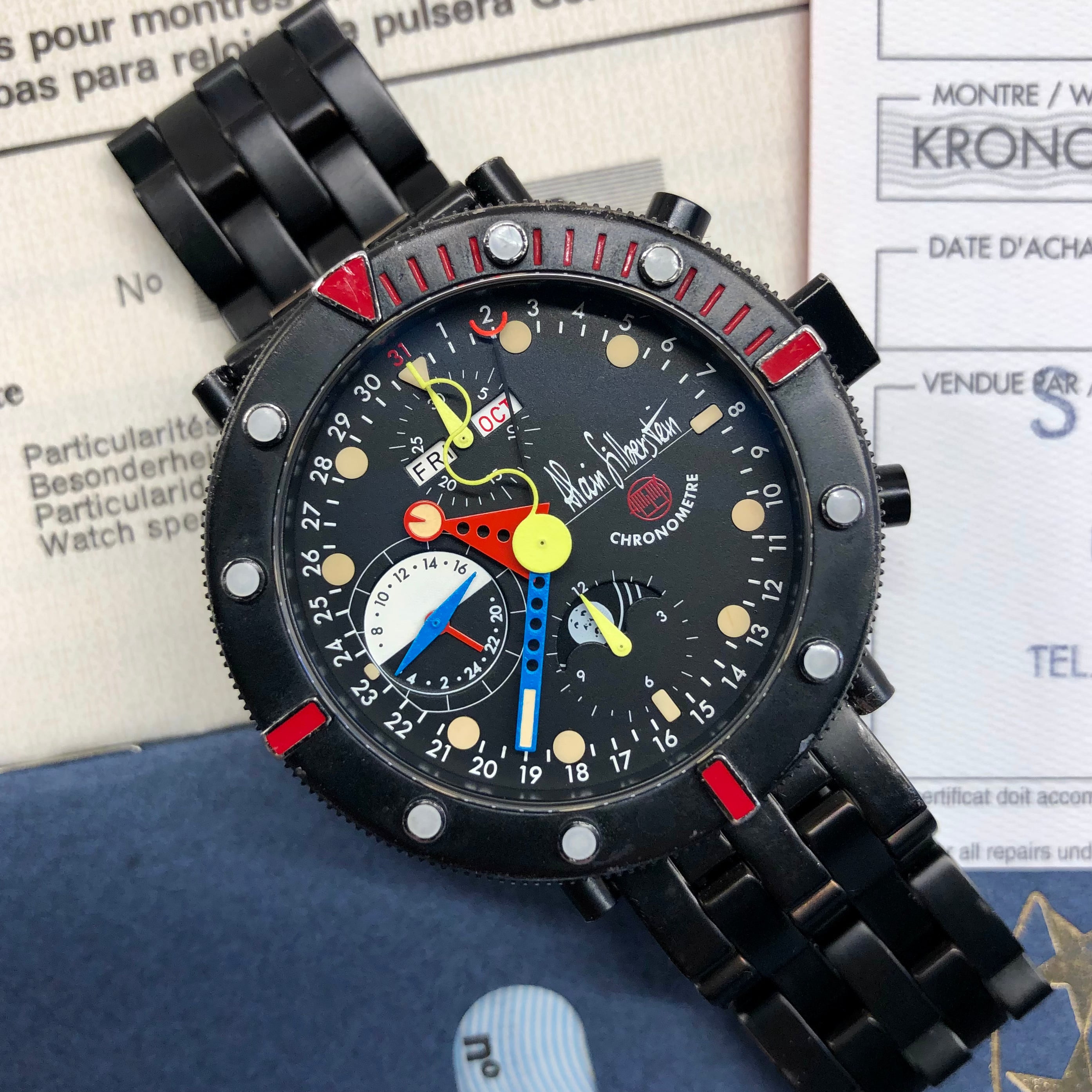 1996 Alain Silberstein Kronomarine Chronometre Triple Calendar