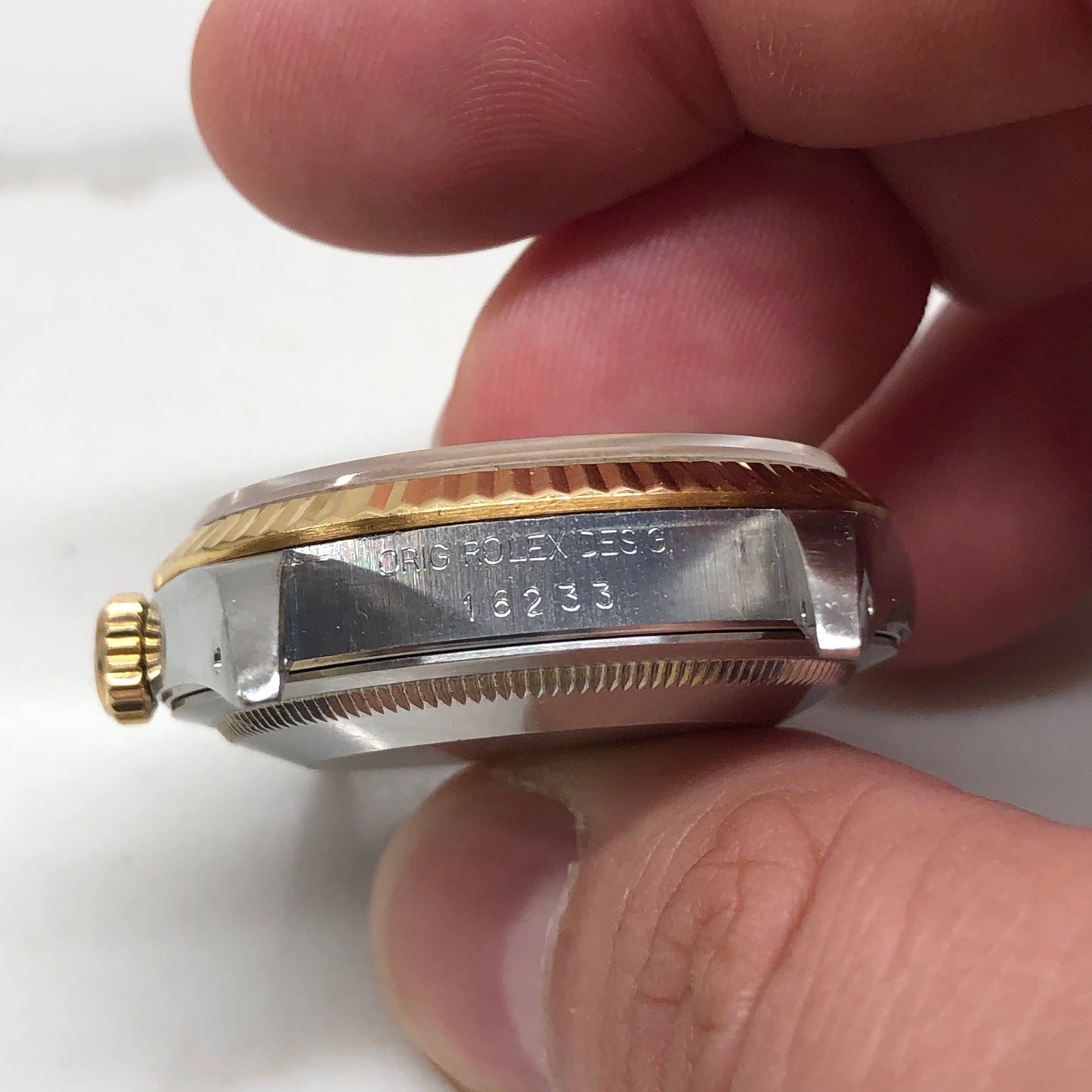 1989 Rolex Datejust 16233 Two Tone Blue Vignette Diamond Dial Jubilee Automatic Wristwatch - HASHTAGWATCHCO