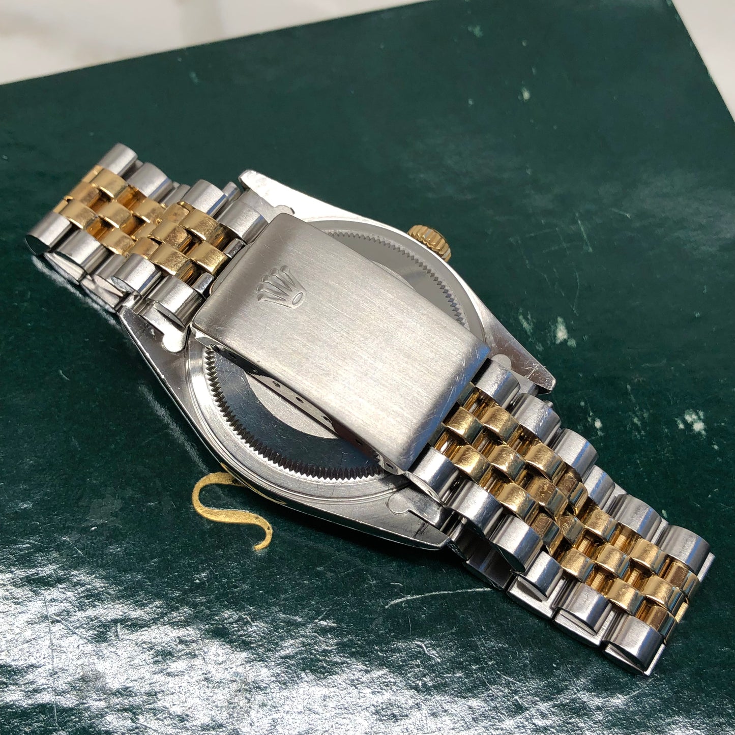 1989 Rolex Datejust 16233 Two Tone Blue Vignette Diamond Dial Jubilee Automatic Wristwatch - HASHTAGWATCHCO