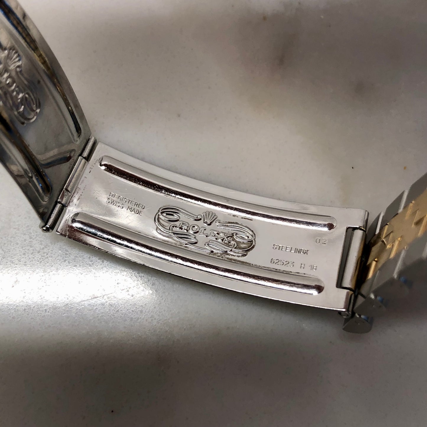 1989 Rolex Datejust 16233 Two Tone Blue Vignette Diamond Dial Jubilee Automatic Wristwatch - HASHTAGWATCHCO