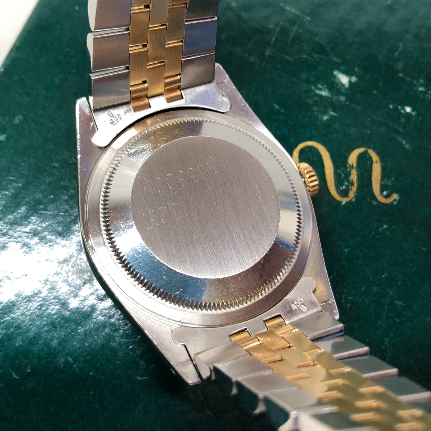 1989 Rolex Datejust 16233 Two Tone Blue Vignette Diamond Dial Jubilee Automatic Wristwatch - HASHTAGWATCHCO