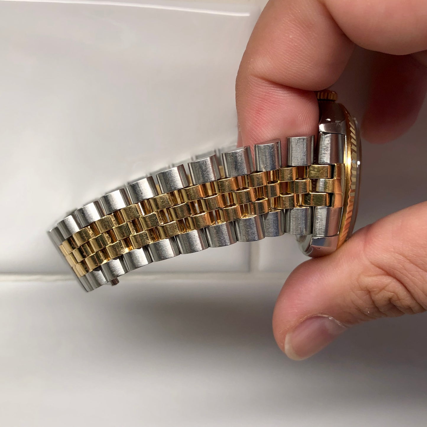 1989 Rolex Datejust 16233 Two Tone Blue Vignette Diamond Dial Jubilee Automatic Wristwatch - HASHTAGWATCHCO