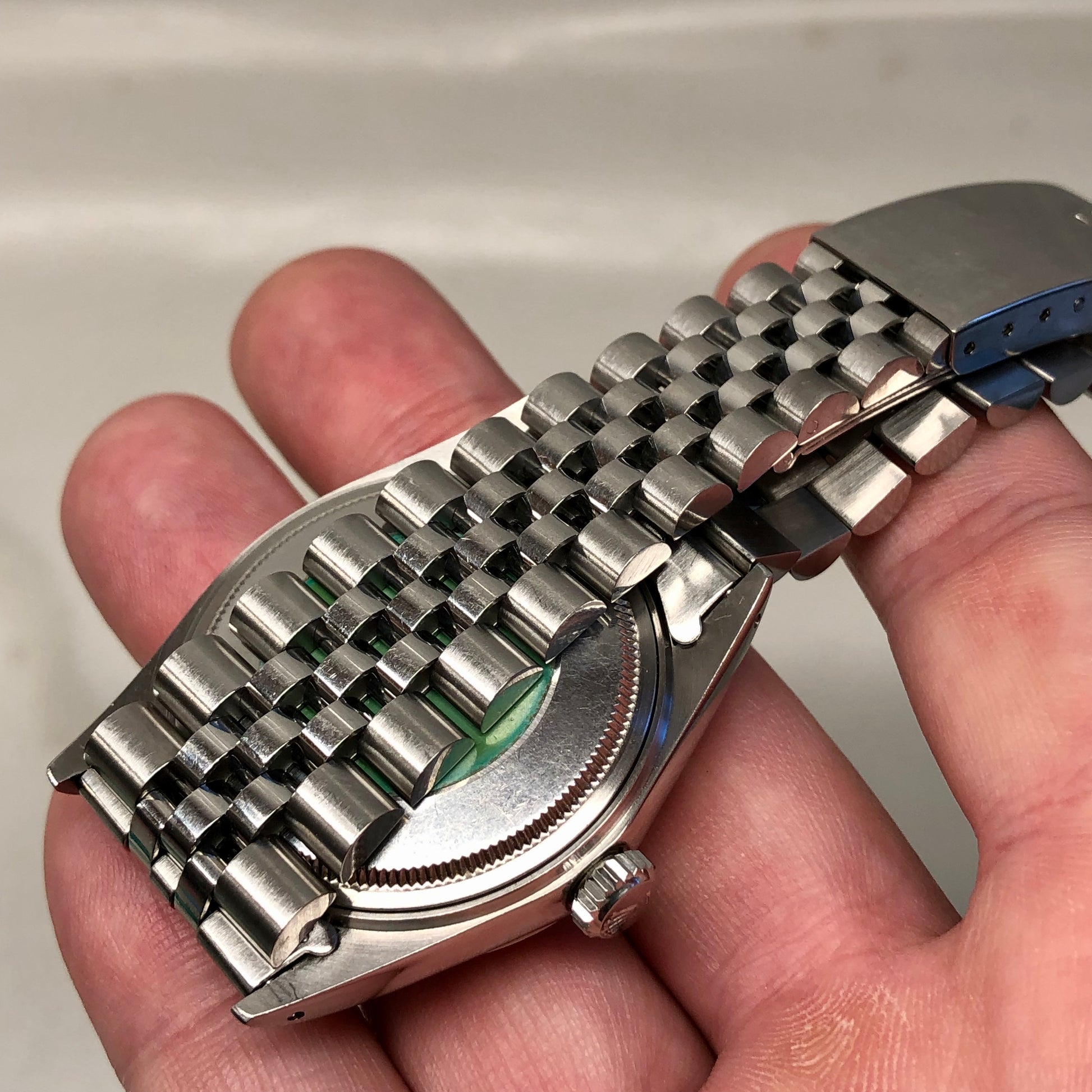 1985 Rolex Datejust 16014 Black Dial Jubilee Fluted Bezel Wristwatch with Papers - HASHTAGWATCHCO