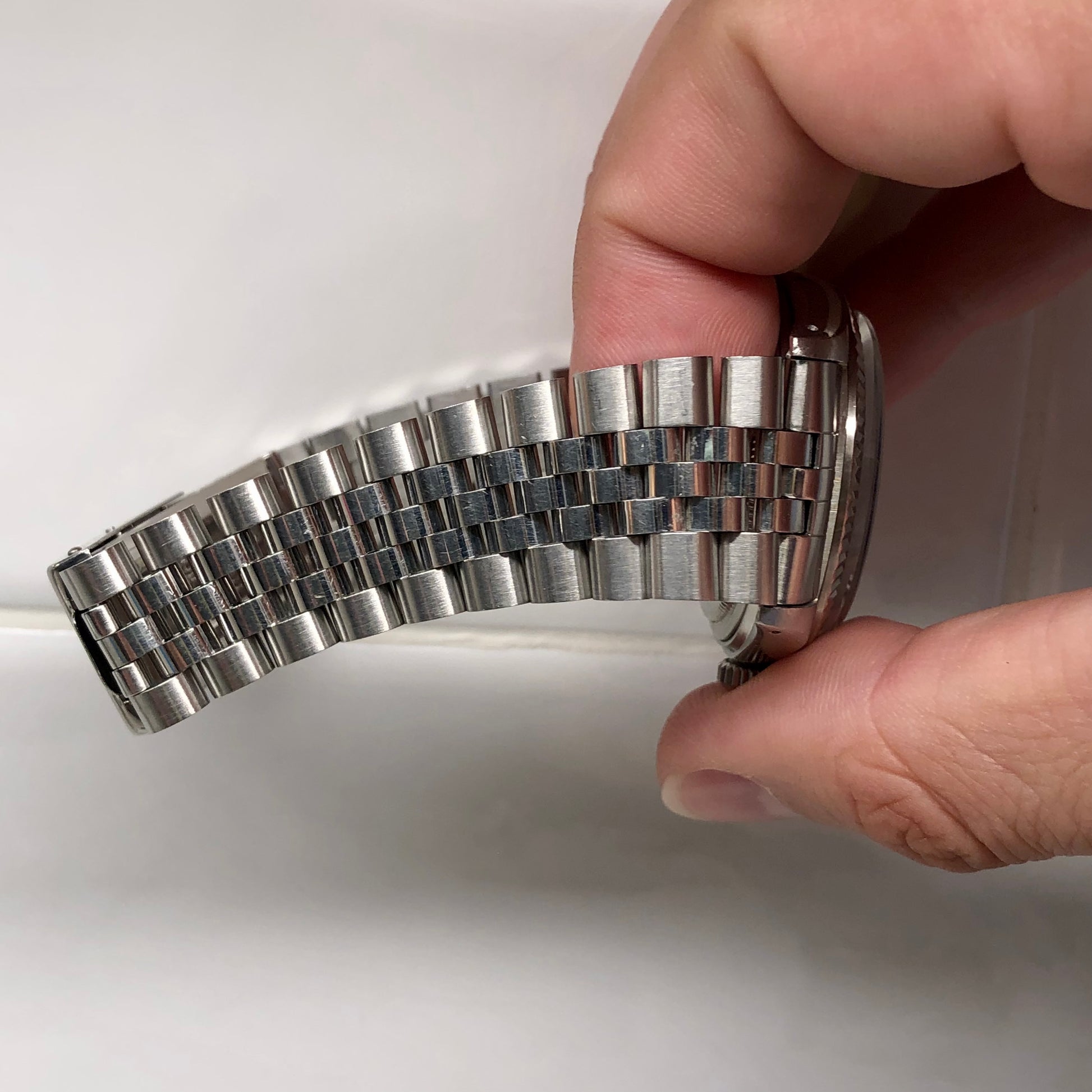 1985 Rolex Datejust 16014 Black Dial Jubilee Fluted Bezel Wristwatch with Papers - HASHTAGWATCHCO