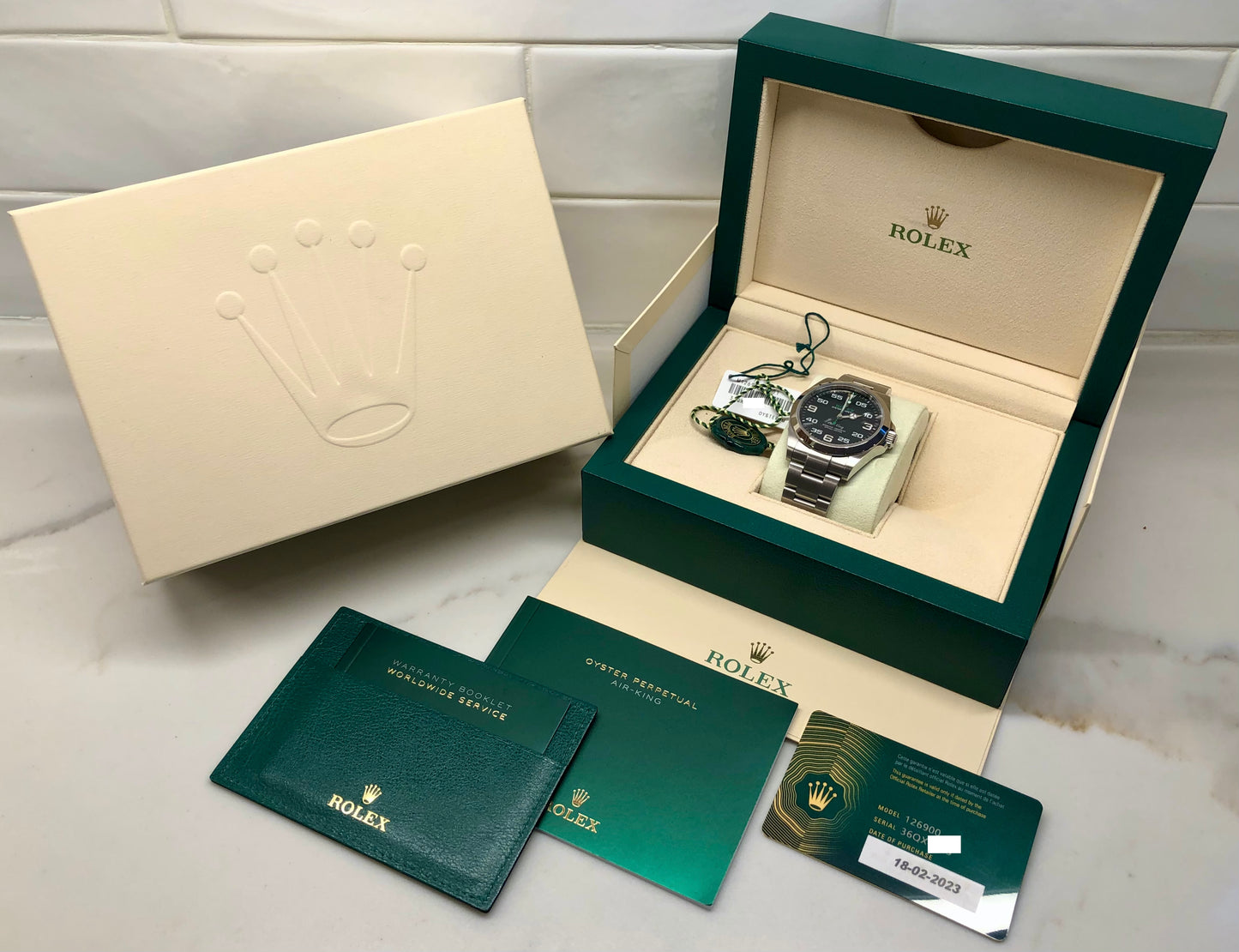 2023 Rolex Air King 126900 Automatic Steel Wristwatch with Box and Papers - HASHTAGWATCHCO
