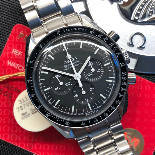 Omega Speedmaster Professional Moonwatch 311.30.42.30.01.005 Wristwatch with Box Papers - HASHTAGWATCHCO
