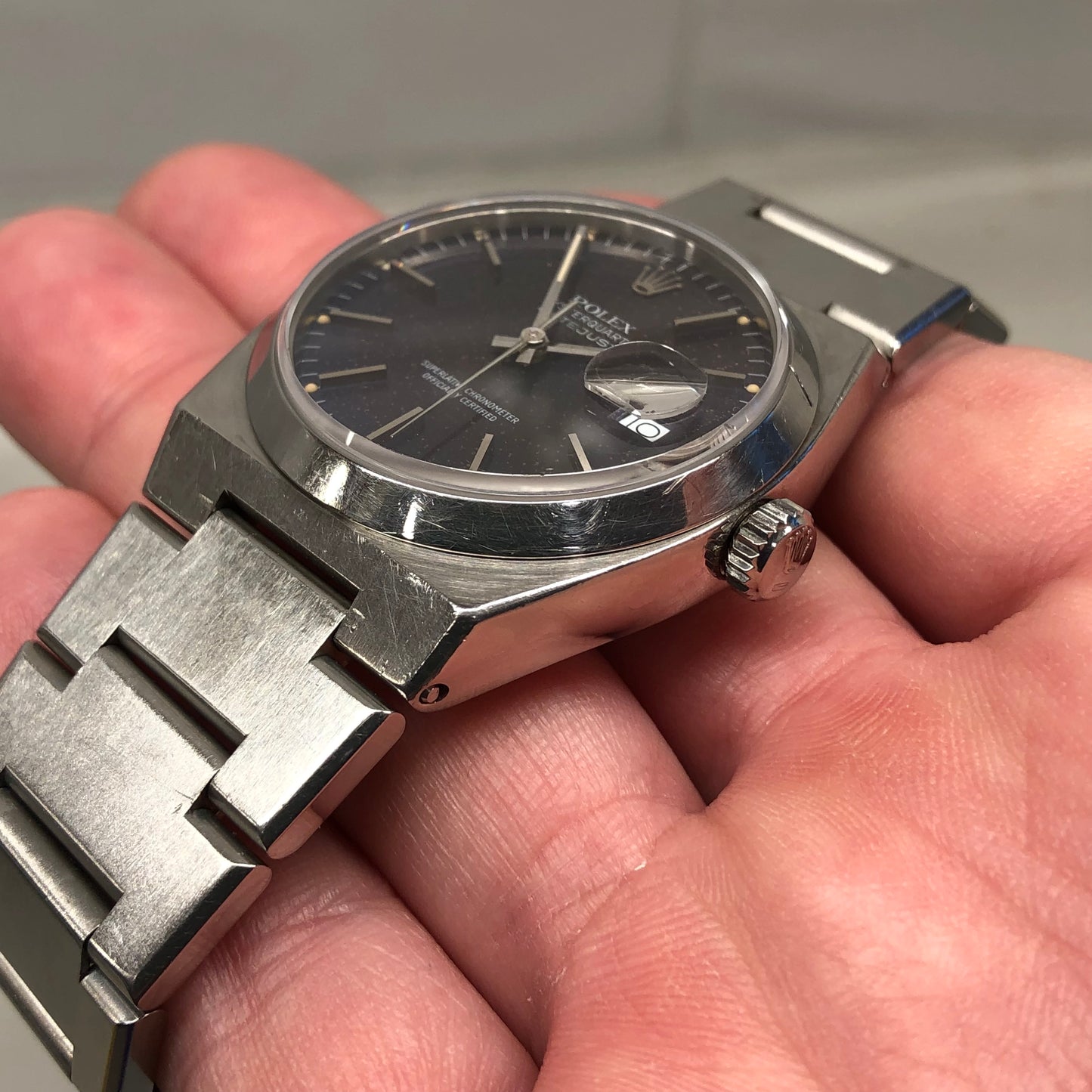 1987 Rolex Datejust Oysterquartz 17000 Tropical Purple Dial Steel Wristwatch - HASHTAGWATCHCO
