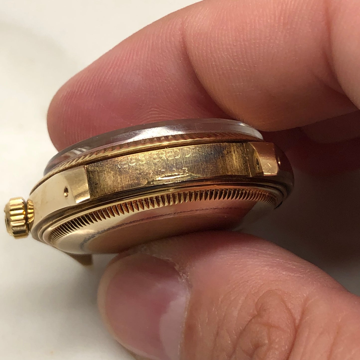 1976 Rolex Date 1503 14K Yellow Gold Oyster Perpetual Automatic Wristwatch - HASHTAGWATCHCO