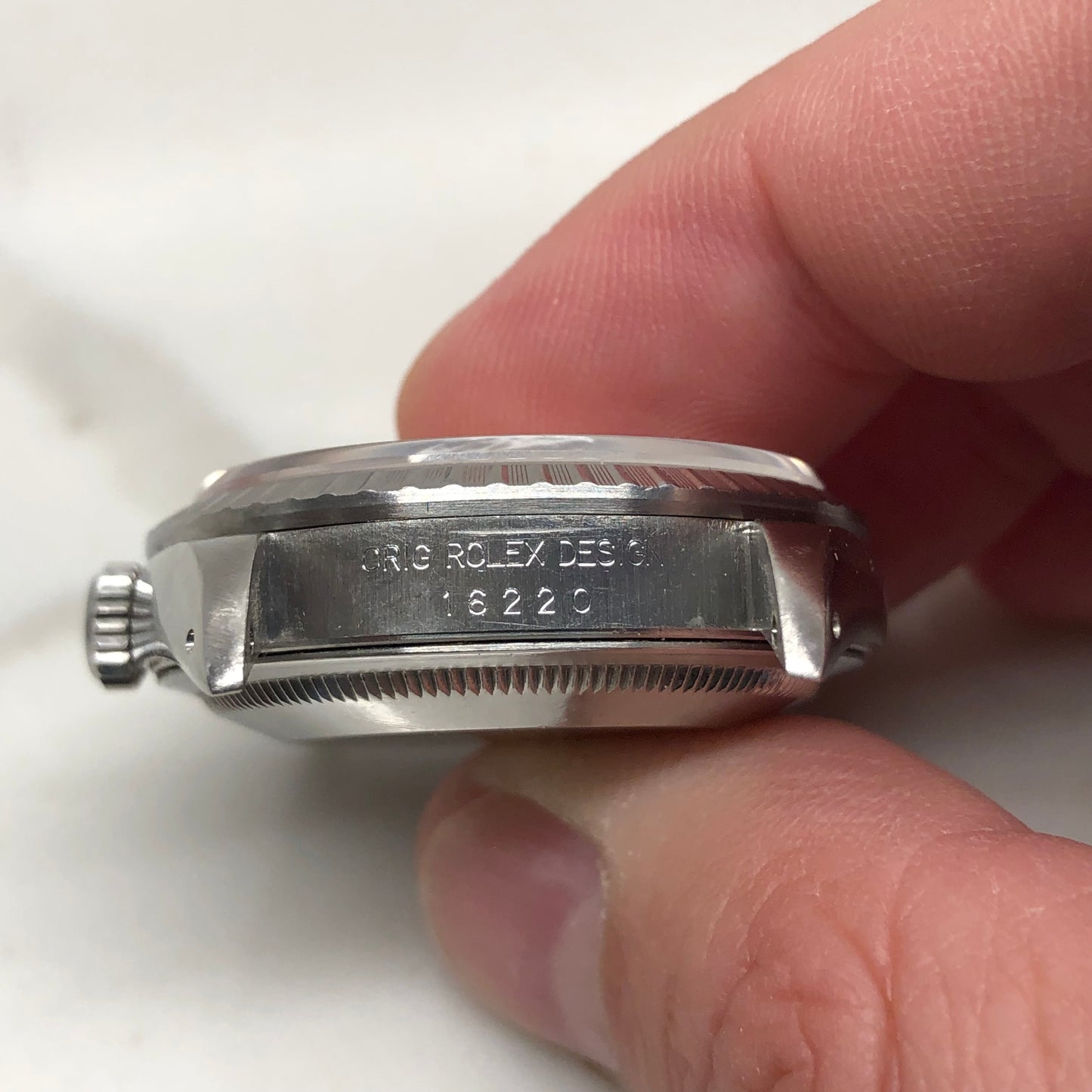 1991 Rolex Datejust 16220 Silver Tapestry Steel Jubilee Wristwatch with Box and Papers - HASHTAGWATCHCO