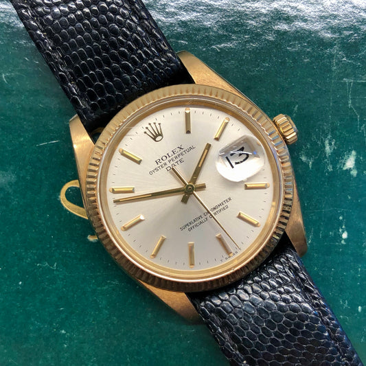 1976 Rolex Date 1503 14K Yellow Gold Oyster Perpetual Automatic Wristwatch - HASHTAGWATCHCO
