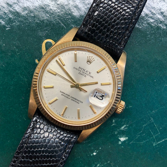 1976 Rolex Date 1503 14K Yellow Gold Oyster Perpetual Automatic Wristwatch - HASHTAGWATCHCO