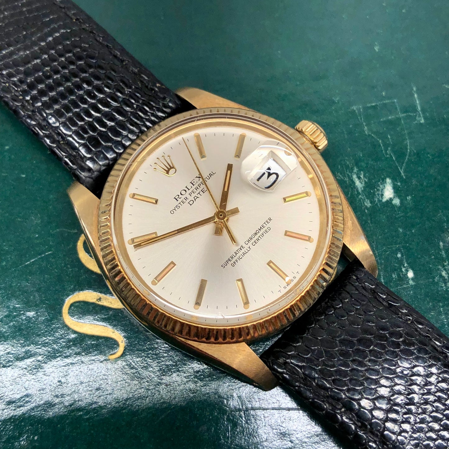 1976 Rolex Date 1503 14K Yellow Gold Oyster Perpetual Automatic Wristwatch - HASHTAGWATCHCO
