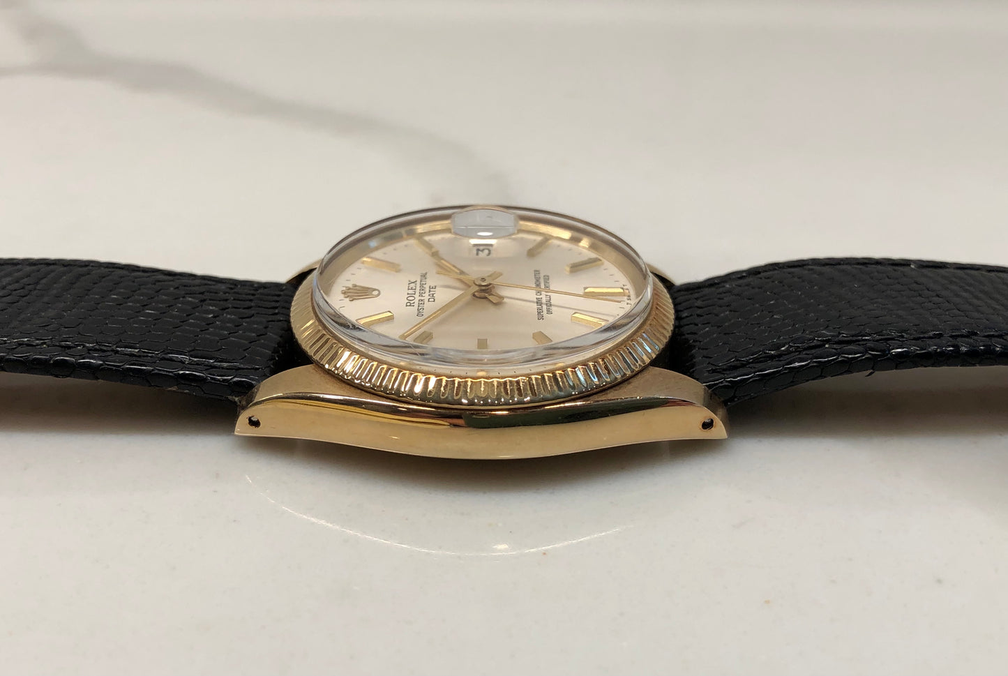 1976 Rolex Date 1503 14K Yellow Gold Oyster Perpetual Automatic Wristwatch - HASHTAGWATCHCO