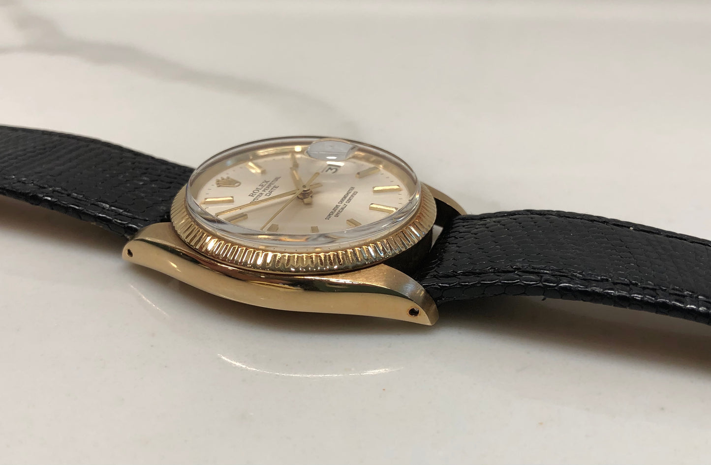 1976 Rolex Date 1503 14K Yellow Gold Oyster Perpetual Automatic Wristwatch - HASHTAGWATCHCO