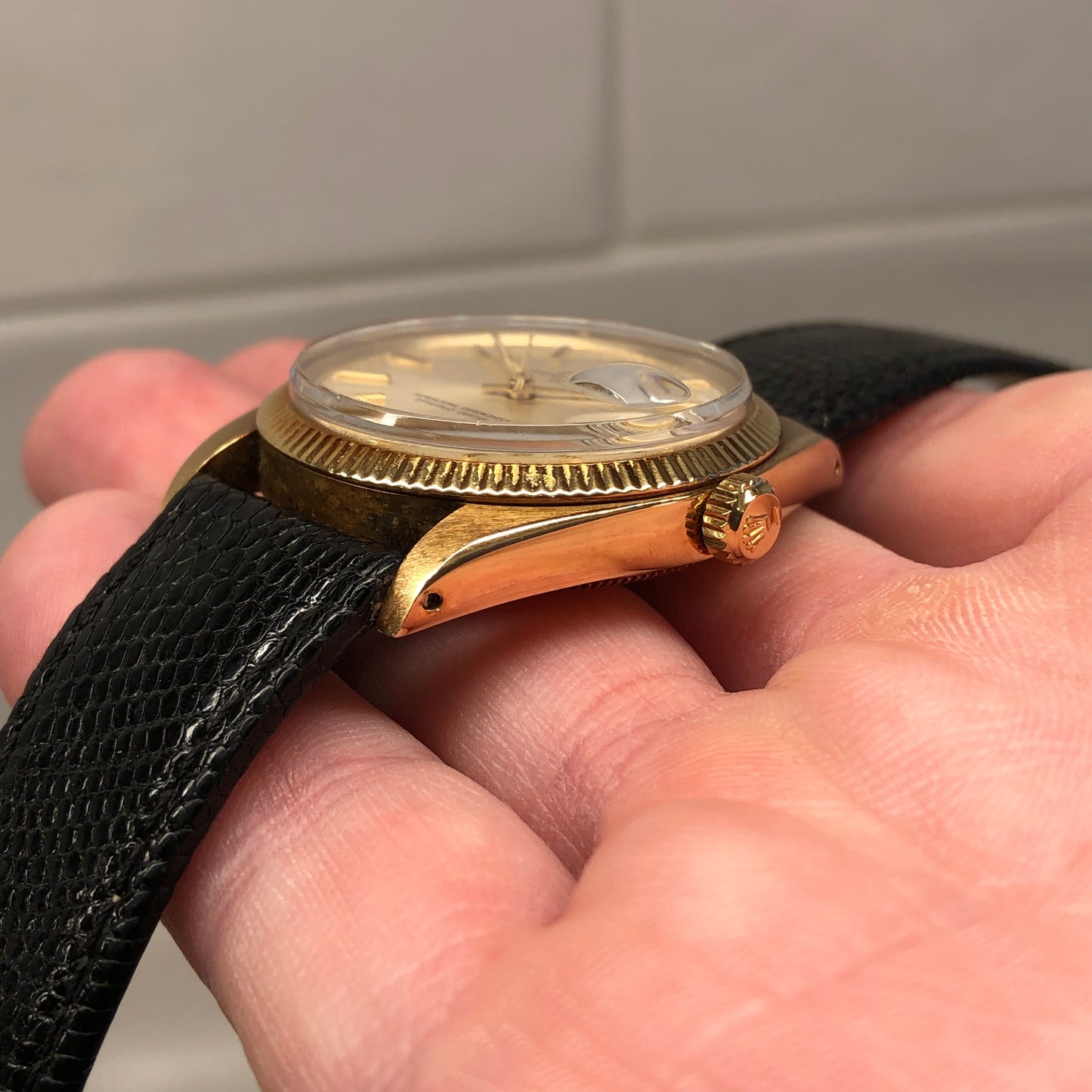 1976 Rolex Date 1503 14K Yellow Gold Oyster Perpetual Automatic Wristwatch - HASHTAGWATCHCO