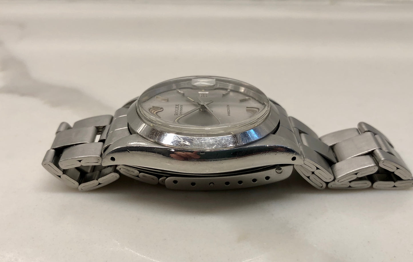 1976 Rolex Oysterdate Precision 6694 Stainless Steel Manual Wristwatch with Guarantee Papers - HASHTAGWATCHCO