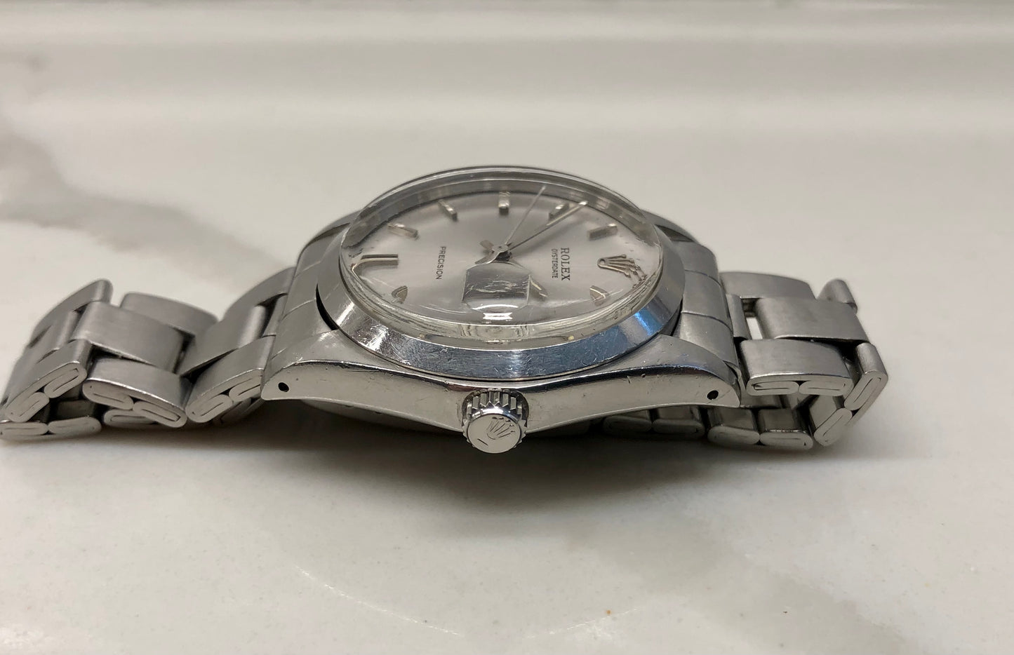 1976 Rolex Oysterdate Precision 6694 Stainless Steel Manual Wristwatch with Guarantee Papers - HASHTAGWATCHCO